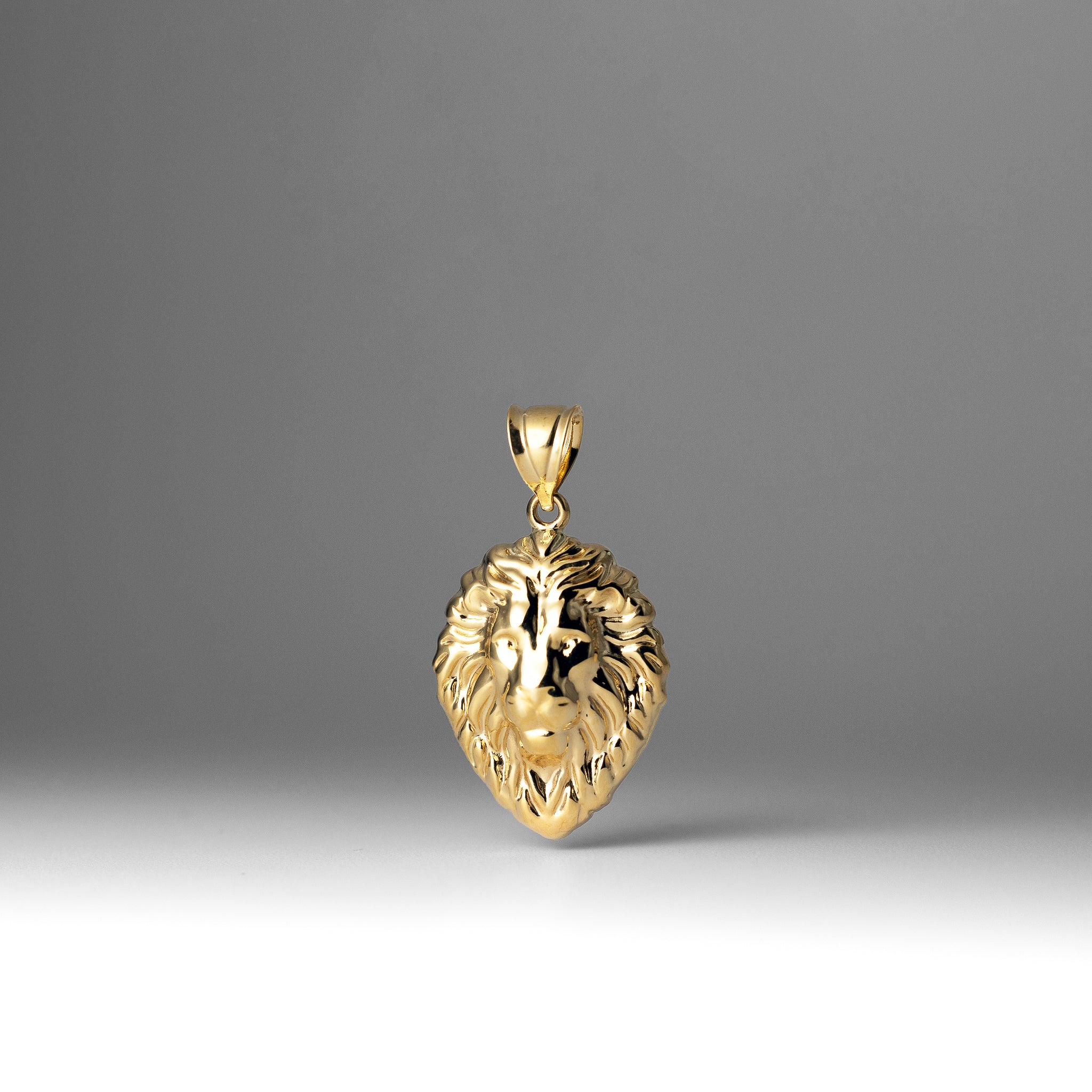 Gold Majestic Roaring Lion Face Pendant Necklace – Model PT2682 - Charlie & Co. Jewelry
