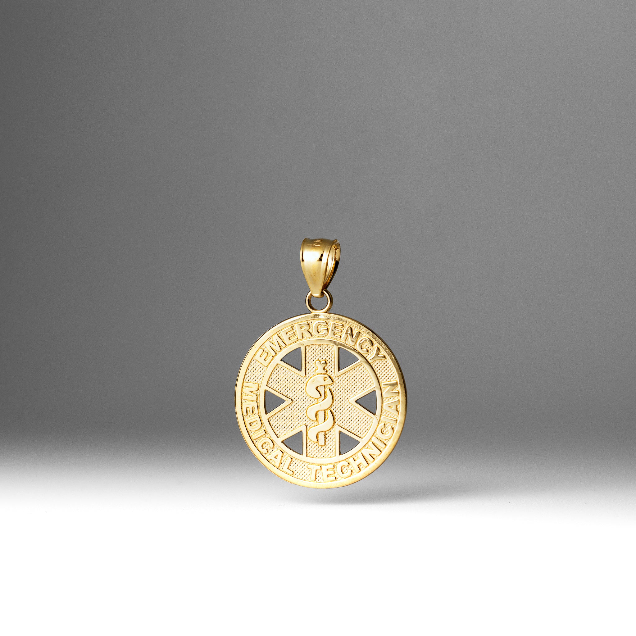Gold Emergency Medical Technician EMT Pendant Necklace – Model PT2852 - Charlie & Co. Jewelry