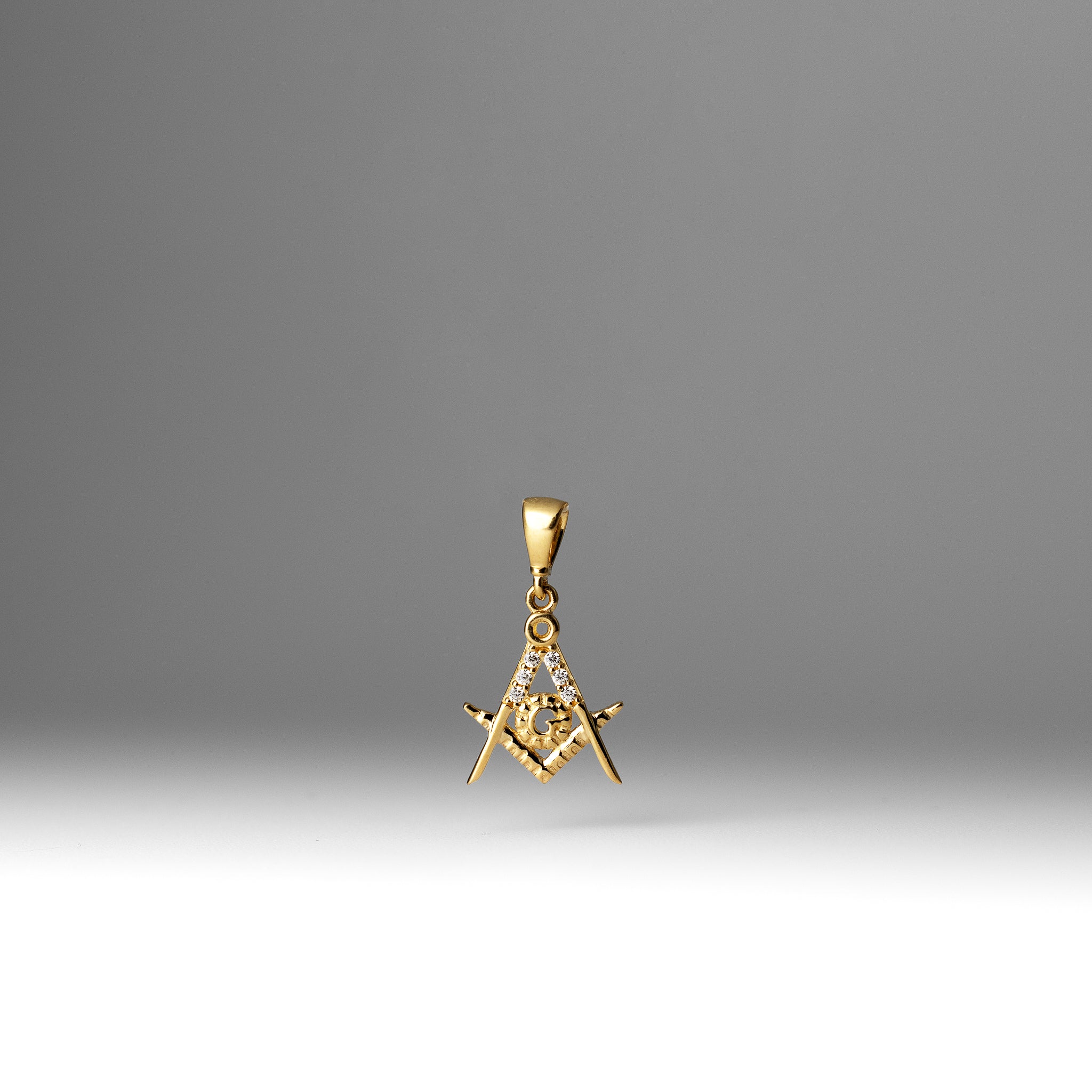 Gold Masonic Symbol Pendant Necklace – Model PT2856 - Charlie & Co. Jewelry