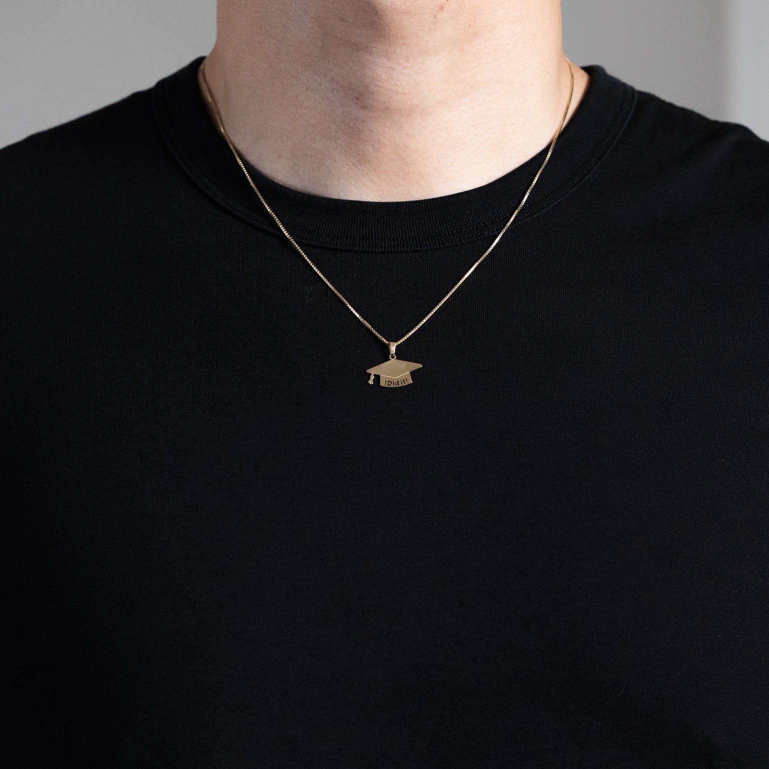 Gold Graduation Cap 'I Did It!' Pendant Necklace –  Model PT2839 - Charlie & Co. Jewelry