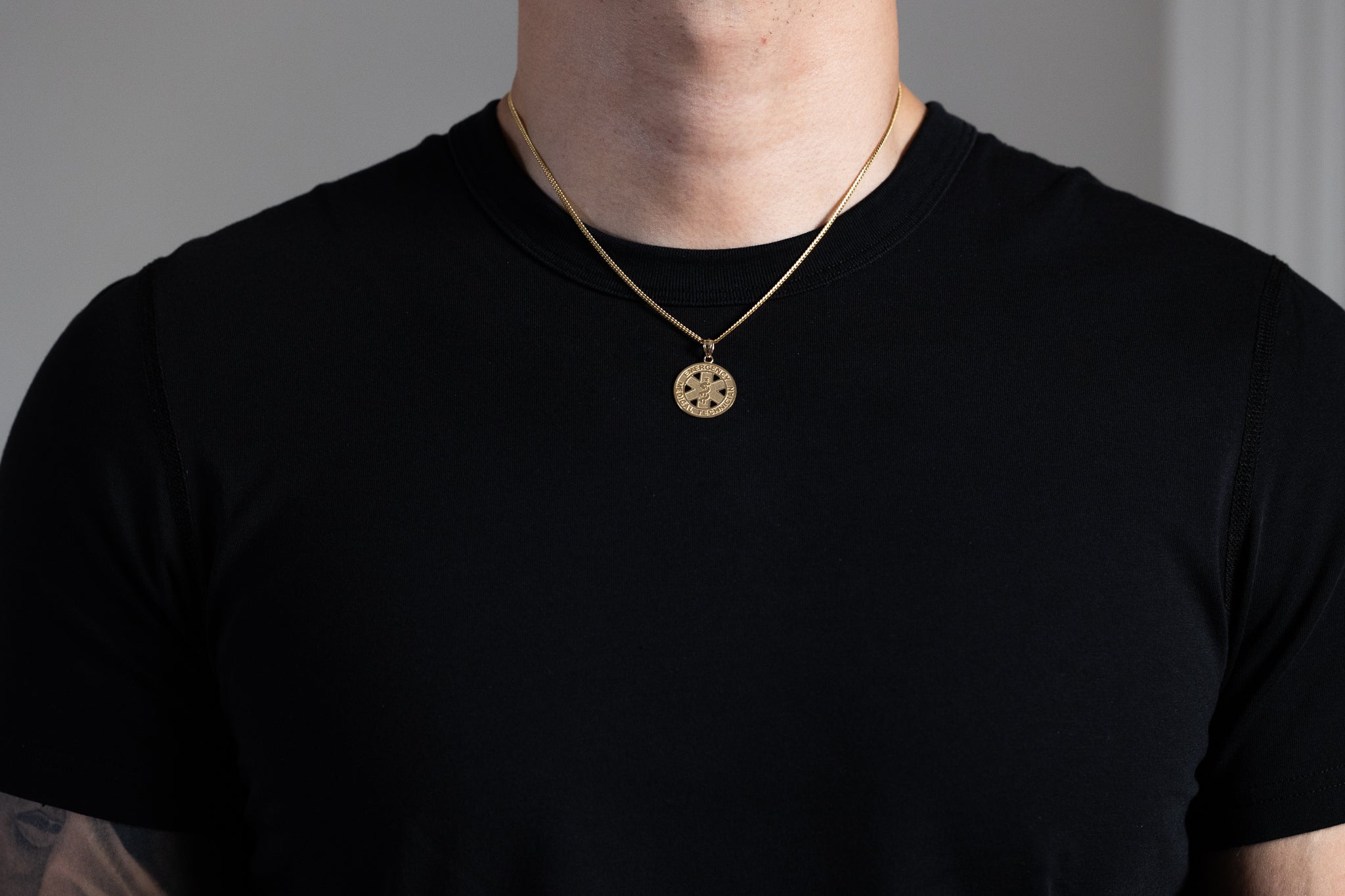 Gold Emergency Medical Technician EMT Pendant Necklace – Model PT2852 - Charlie & Co. Jewelry