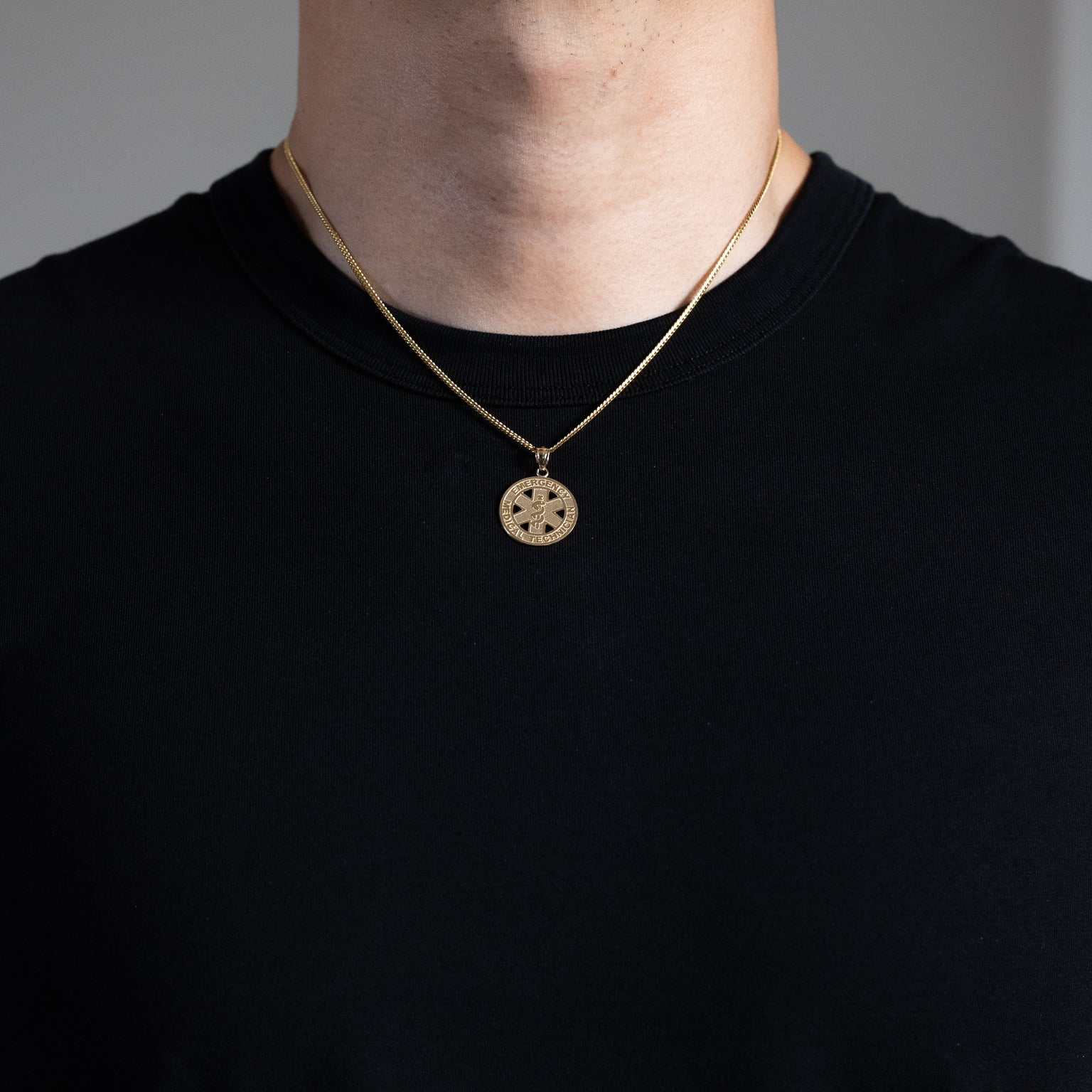 Gold Emergency Medical Technician EMT Pendant Necklace – Model PT2852 - Charlie & Co. Jewelry