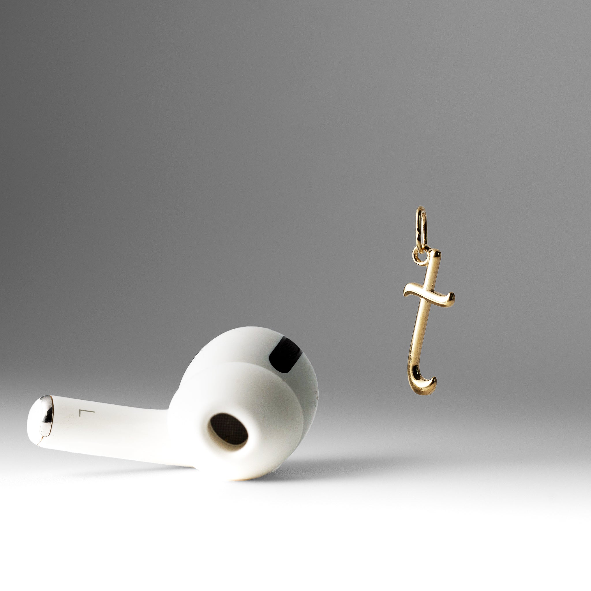 Gold Lowercase Initial "t" Pendant Model-YC1060 - Charlie & Co. Jewelry