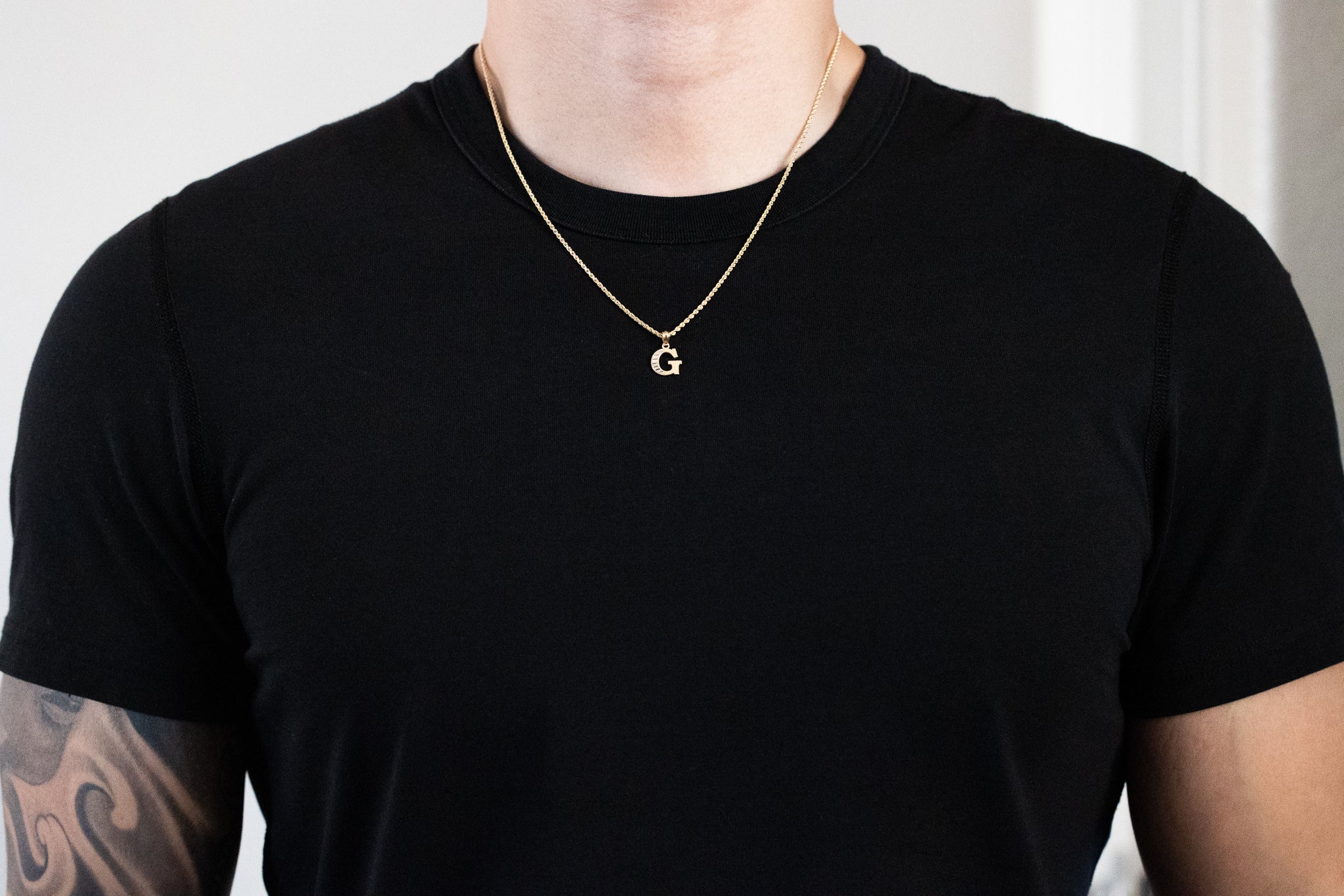 Gold Bold Letter G Pendant | A-Z Pendants - Charlie & Co. Jewelry