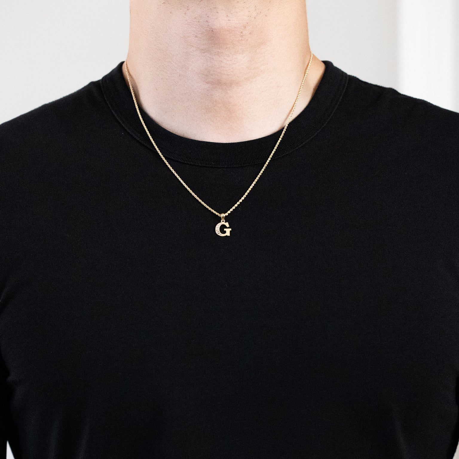 Gold Bold Letter G Pendant | A-Z Pendants - Charlie & Co. Jewelry