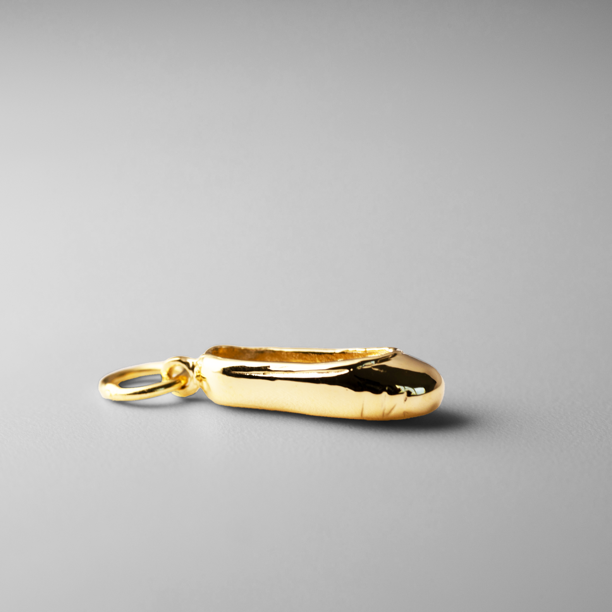Gold 3D Ballet Slipper Pendant - Charlie & Co. Jewelry