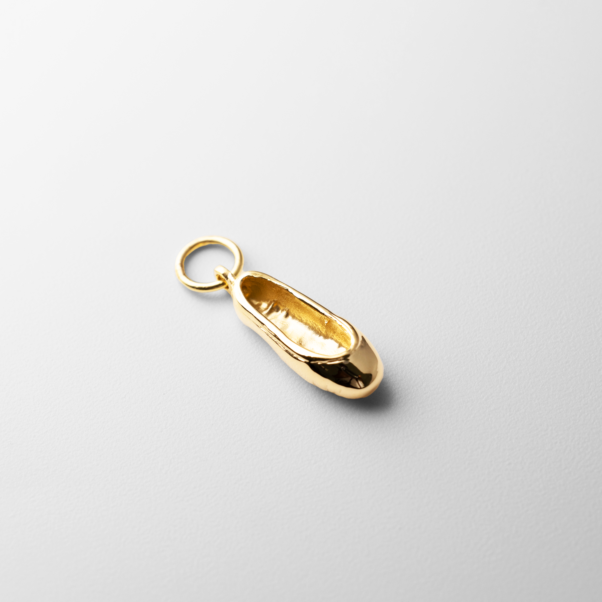 Gold 3D Ballet Slipper Pendant - Charlie & Co. Jewelry