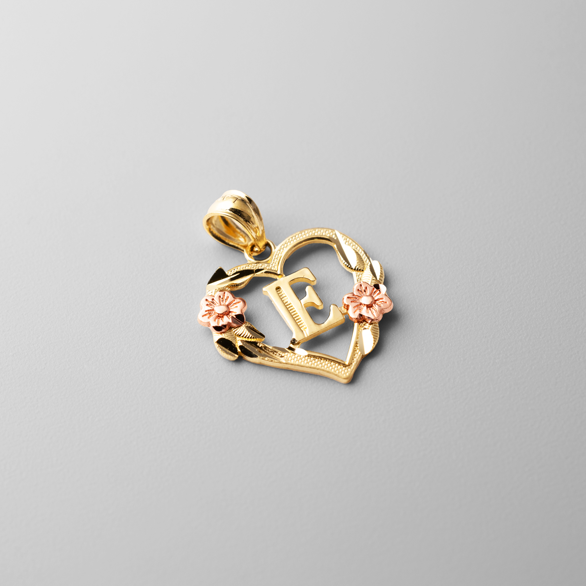 Gold Heart "A-Z" Letter Pendant Necklace Set For Her - Model 2052 - Charlie & Co. Jewelry