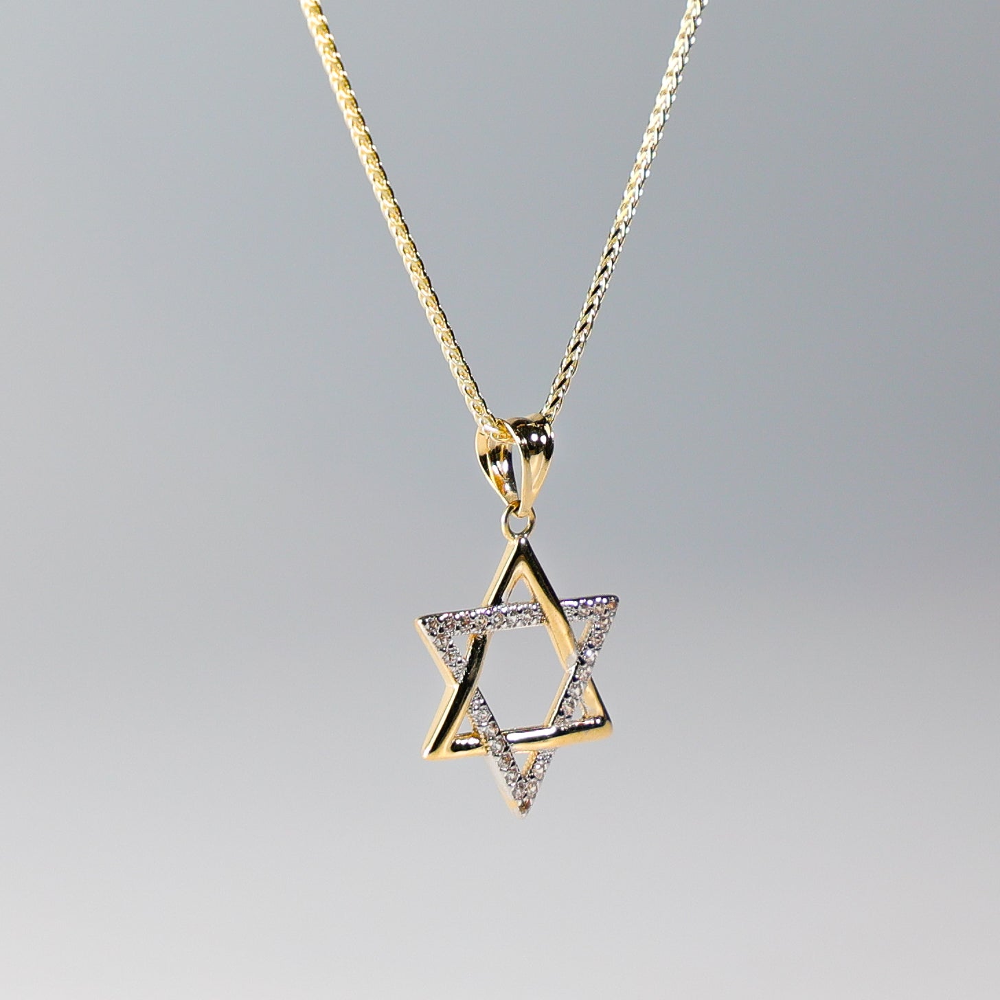 Gold Star of David Pendant - Model 2241 - Charlie & Co. Jewelry