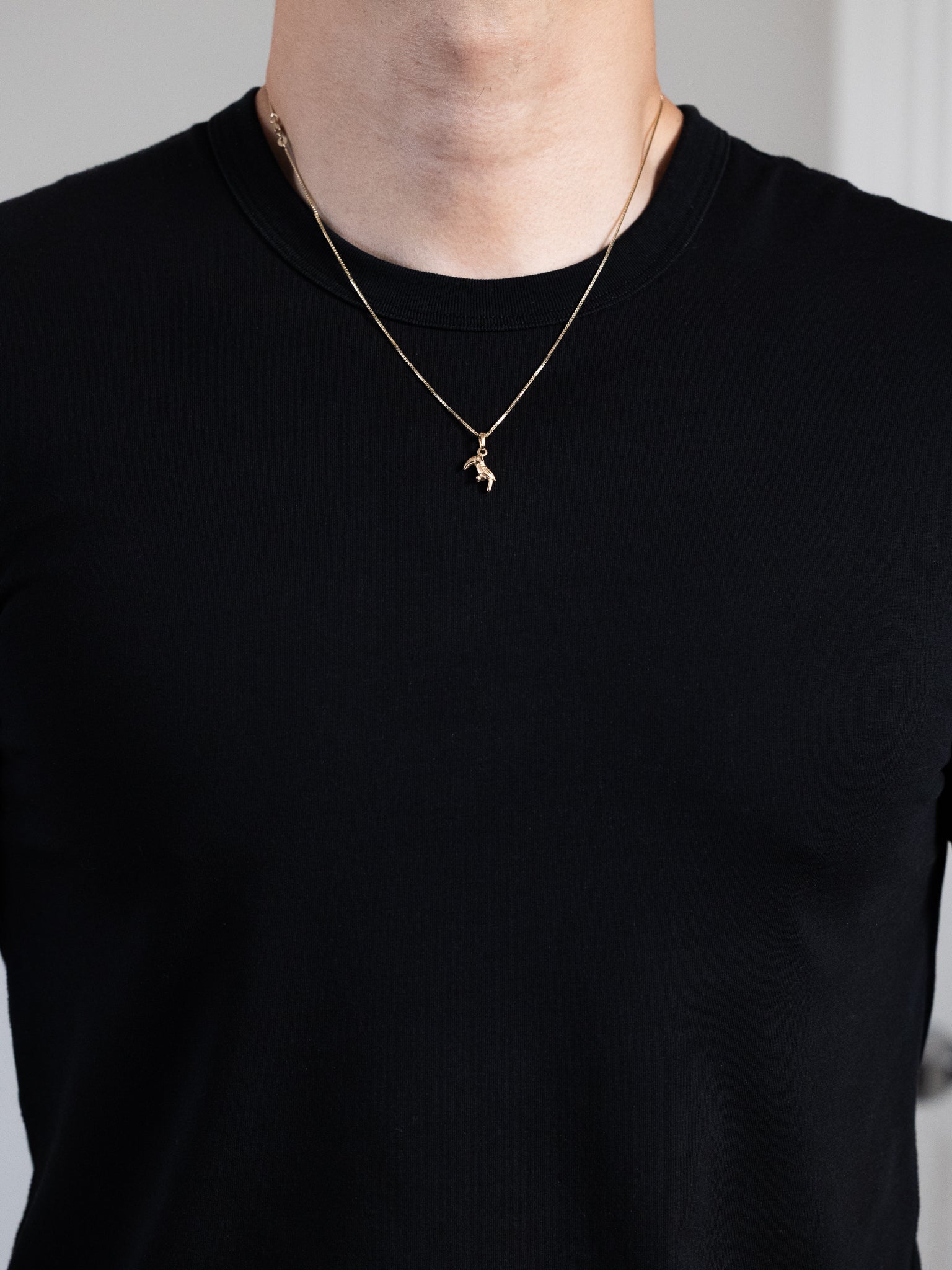 Gold 3D Textured/Polished Toucan Bird Pendant - Charlie & Co. Jewelry