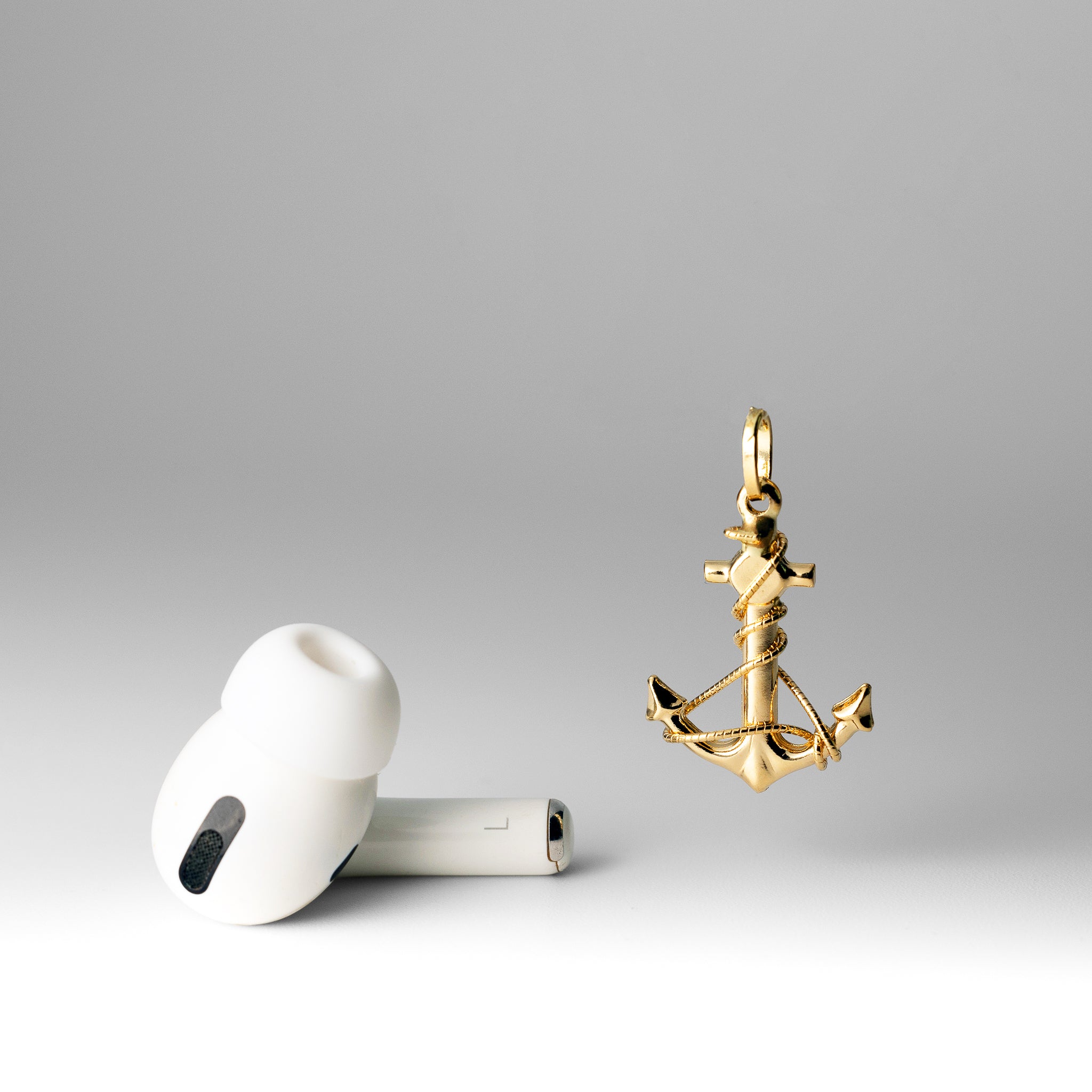 Gold Anchor Pendant - Model PT1705 - Charlie & Co. Jewelry