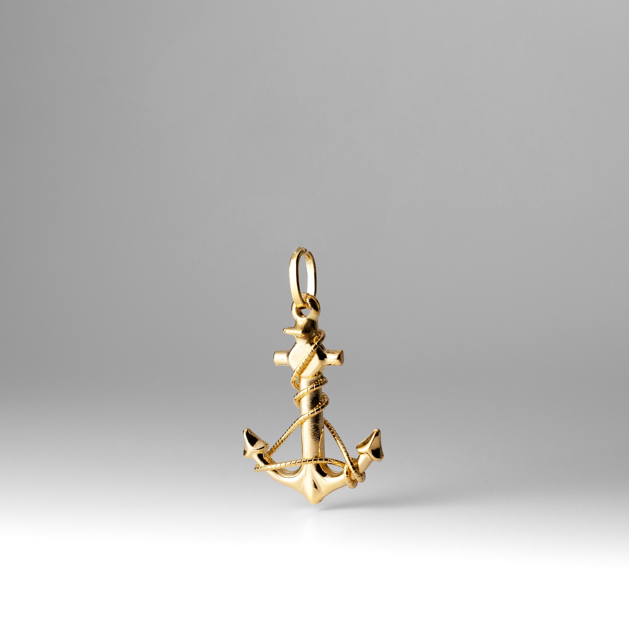 Gold Anchor Pendant - Model PT1705 - Charlie & Co. Jewelry