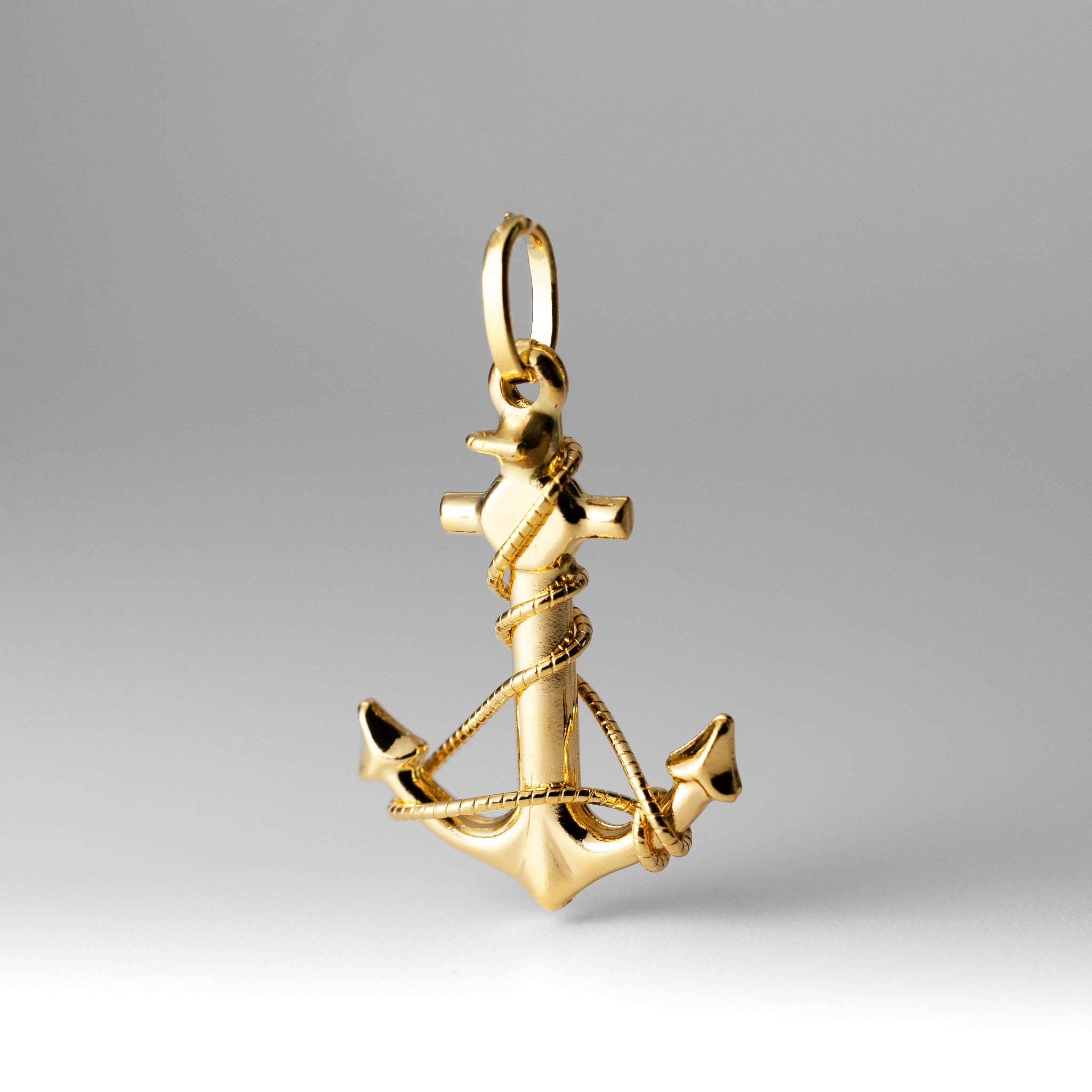 Gold Anchor Pendant - Model PT1705 - Charlie & Co. Jewelry