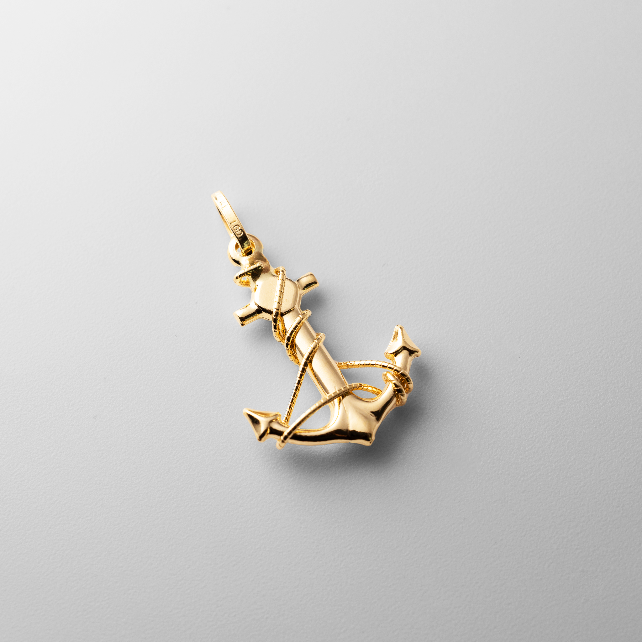Gold Anchor Pendant - Model PT1705 - Charlie & Co. Jewelry