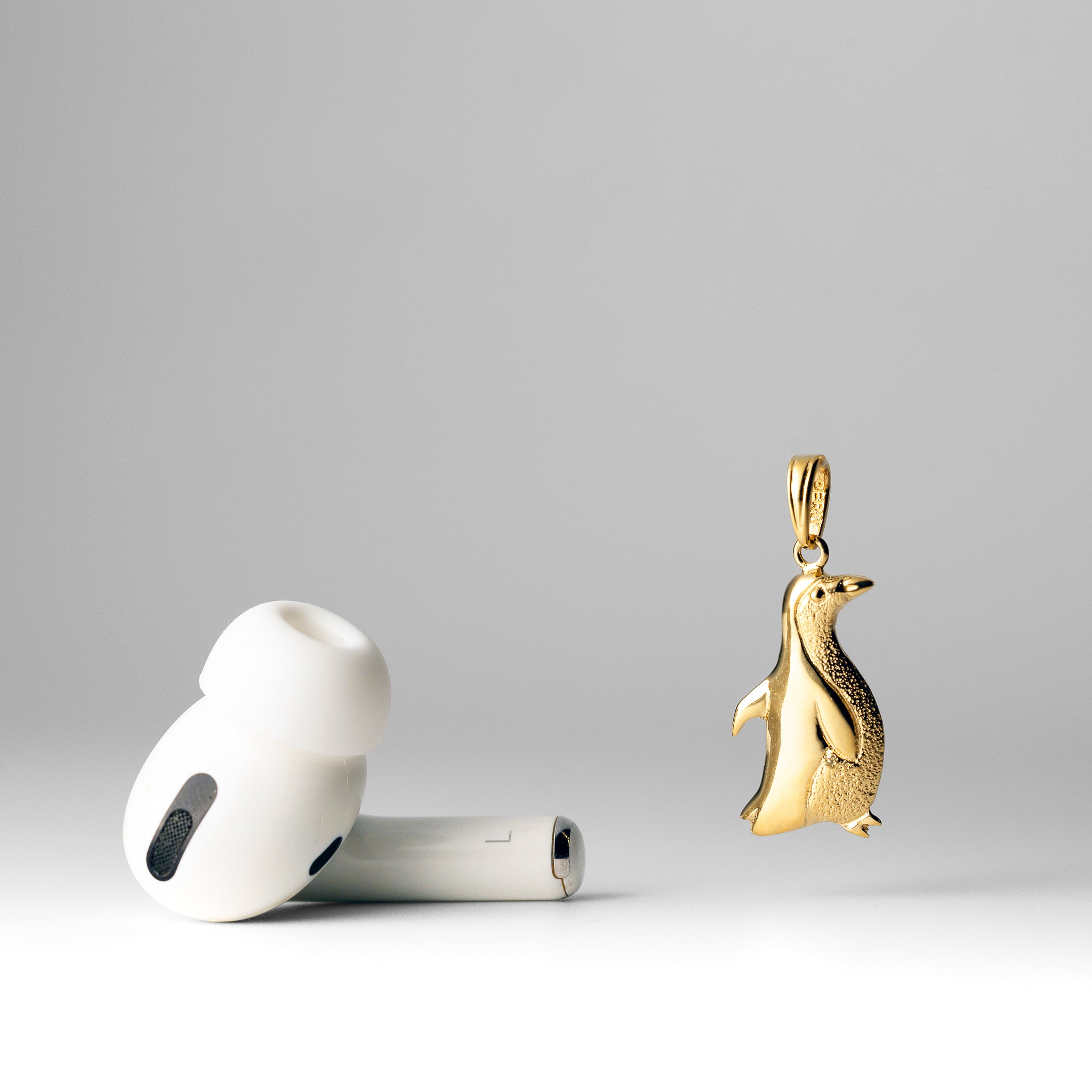 Gold Penguin Pendant - Model K6509 - Charlie & Co. Jewelry