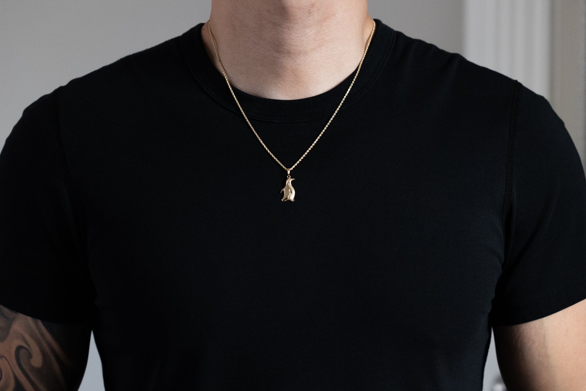 Gold Penguin Pendant - Model K6509 - Charlie & Co. Jewelry