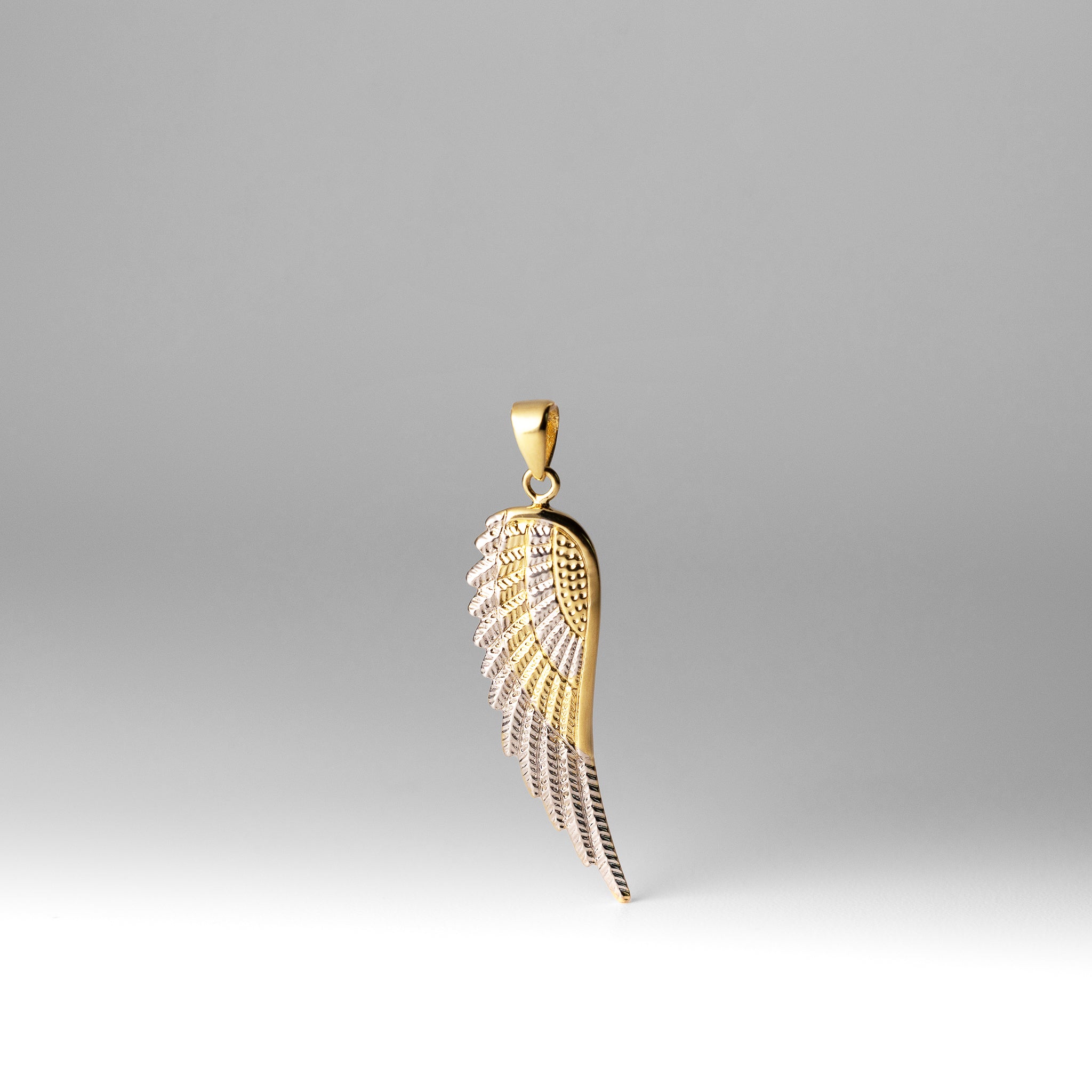 Gold Medium Angel Wing Pendant - Model 2330 - Charlie & Co. Jewelry