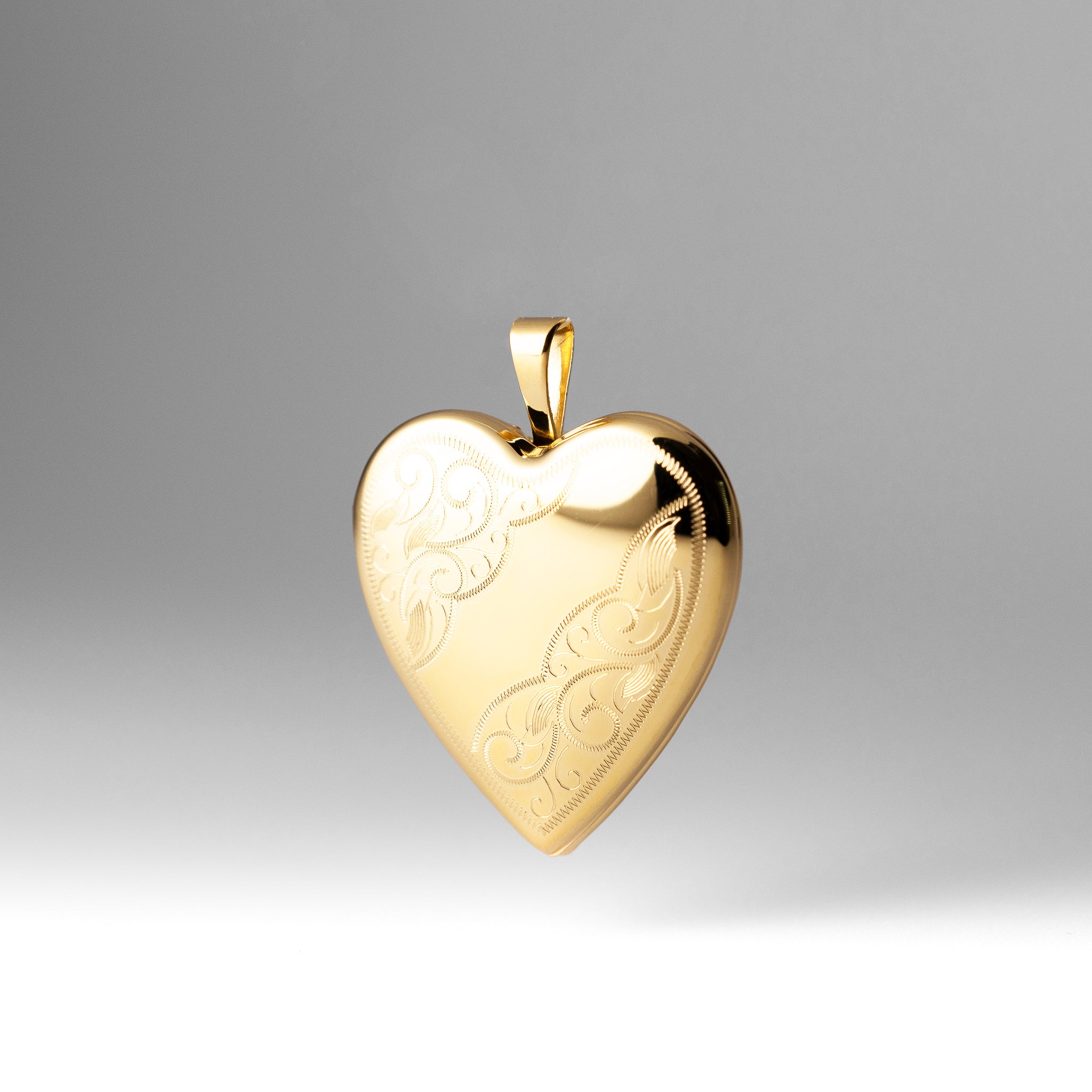 Gold Heart Locket Pendant - Model 0619 - Charlie & Co. Jewelry