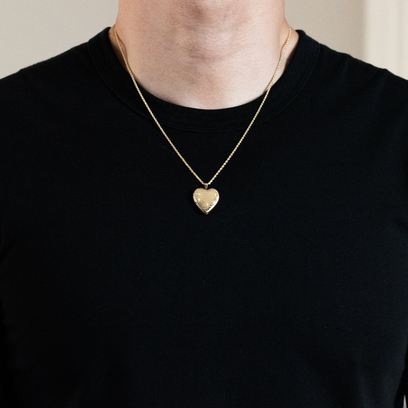 Gold Heart Locket Pendant - Model 0619 - Charlie & Co. Jewelry