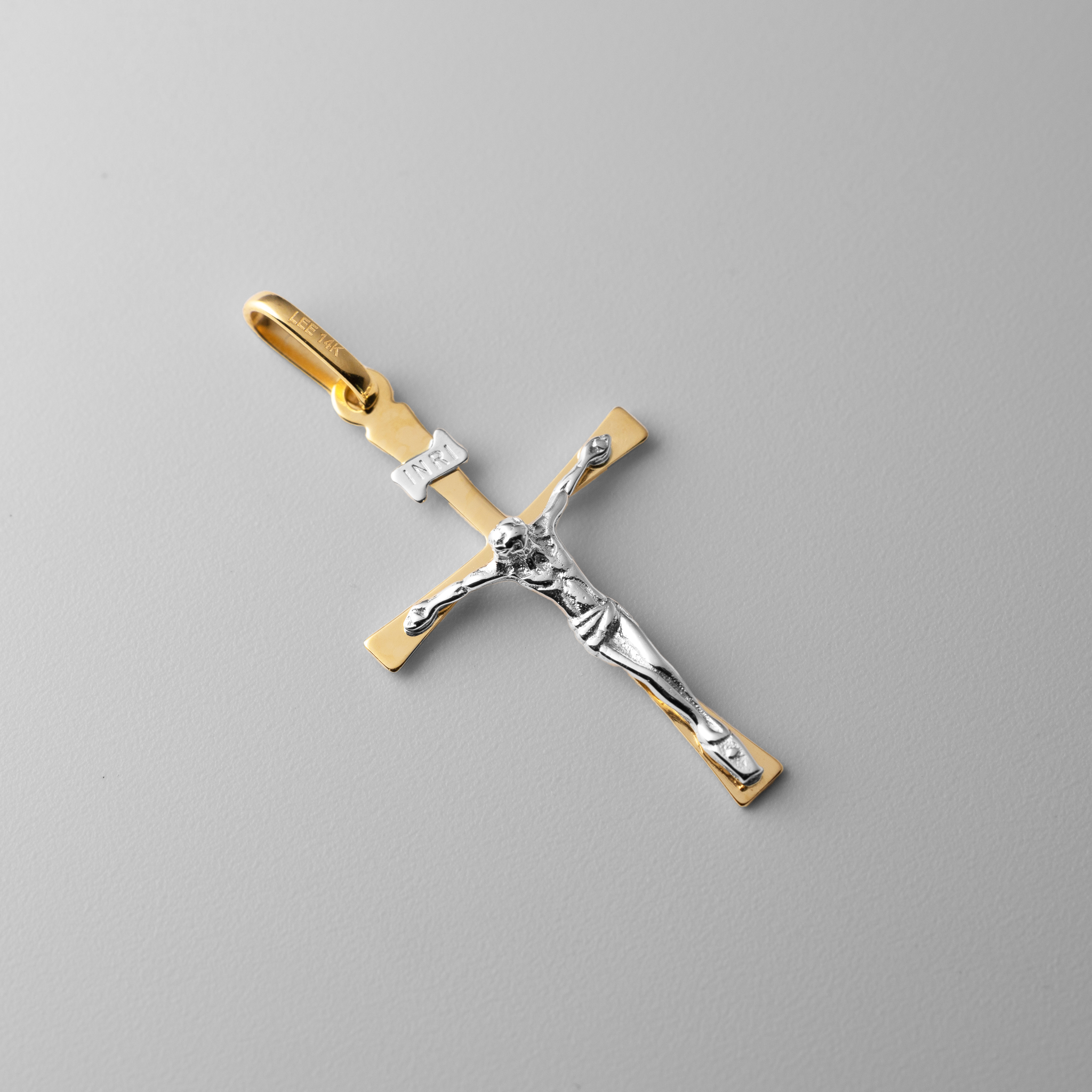 Gold Large Crucifix Cross Pendant - Model 2172 - Charlie & Co. Jewelry