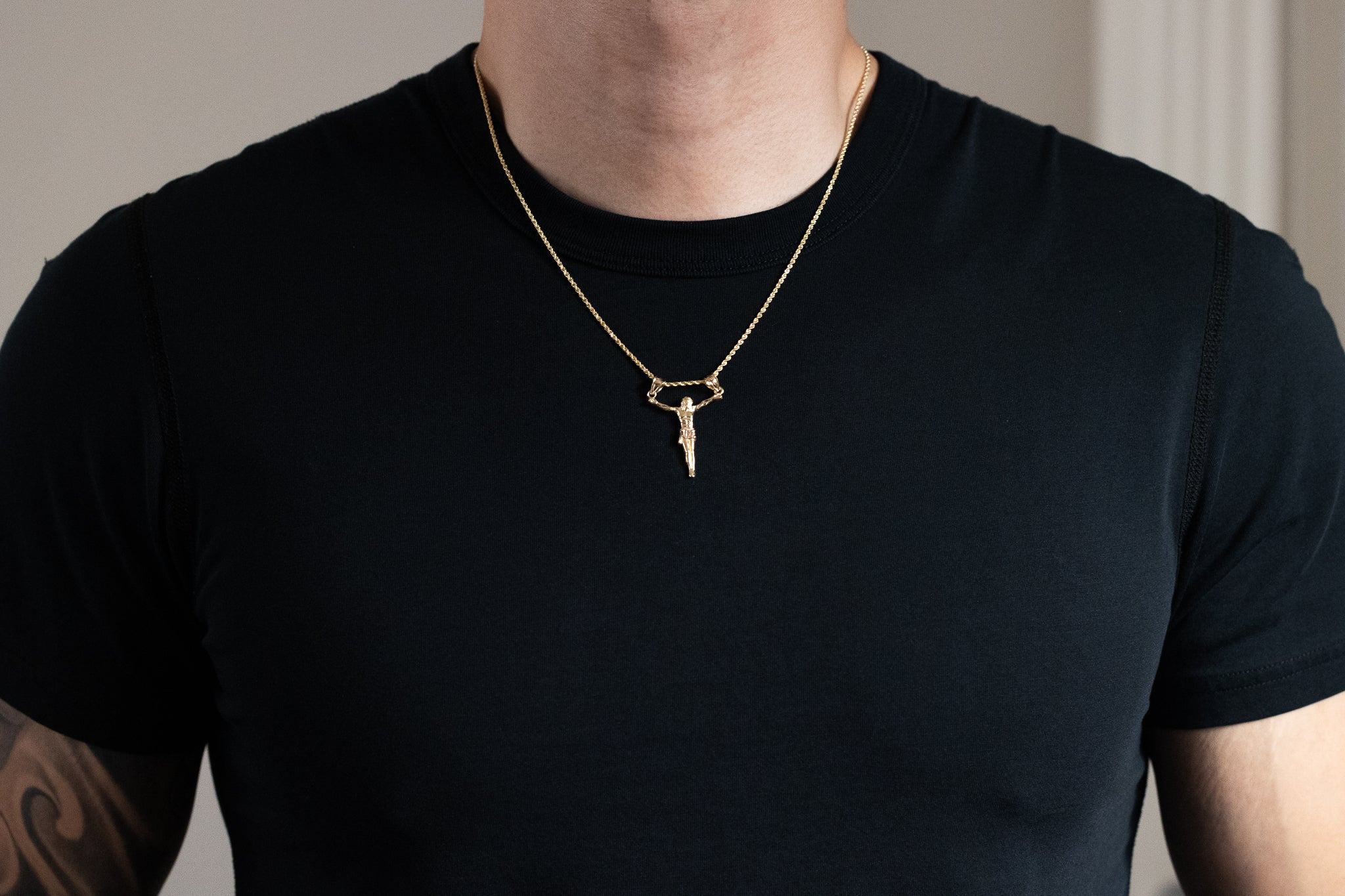 Gold Large Jesus Christ Body Pendant - Model 0084 - Charlie & Co. Jewelry