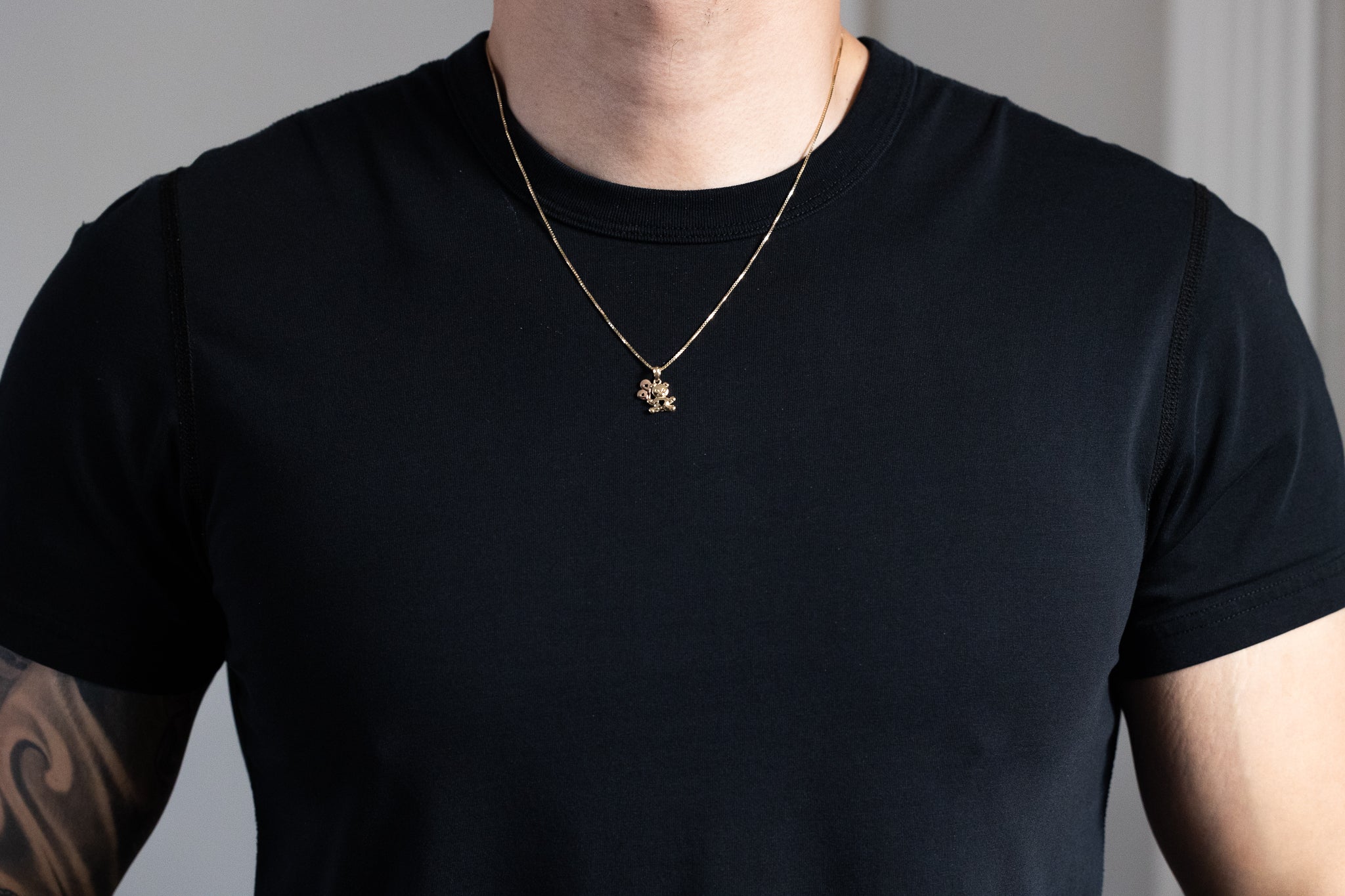 Gold Baby Bear with Balloon Pendant - Model 1653 - Charlie & Co. Jewelry