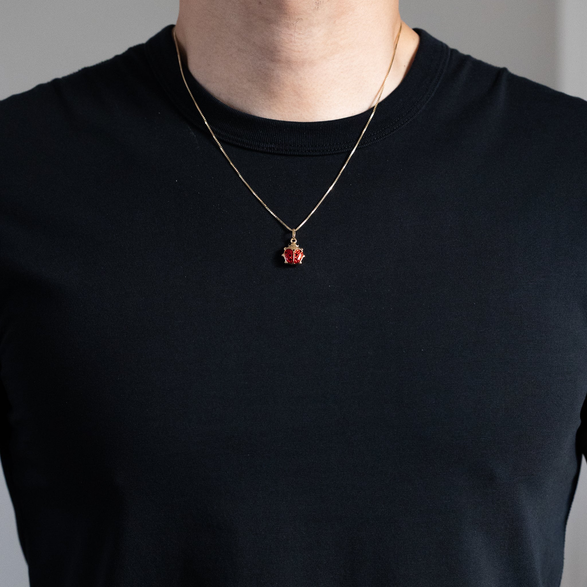 Adorable Ladybug Gold Pendant - Charlie & Co. Jewelry