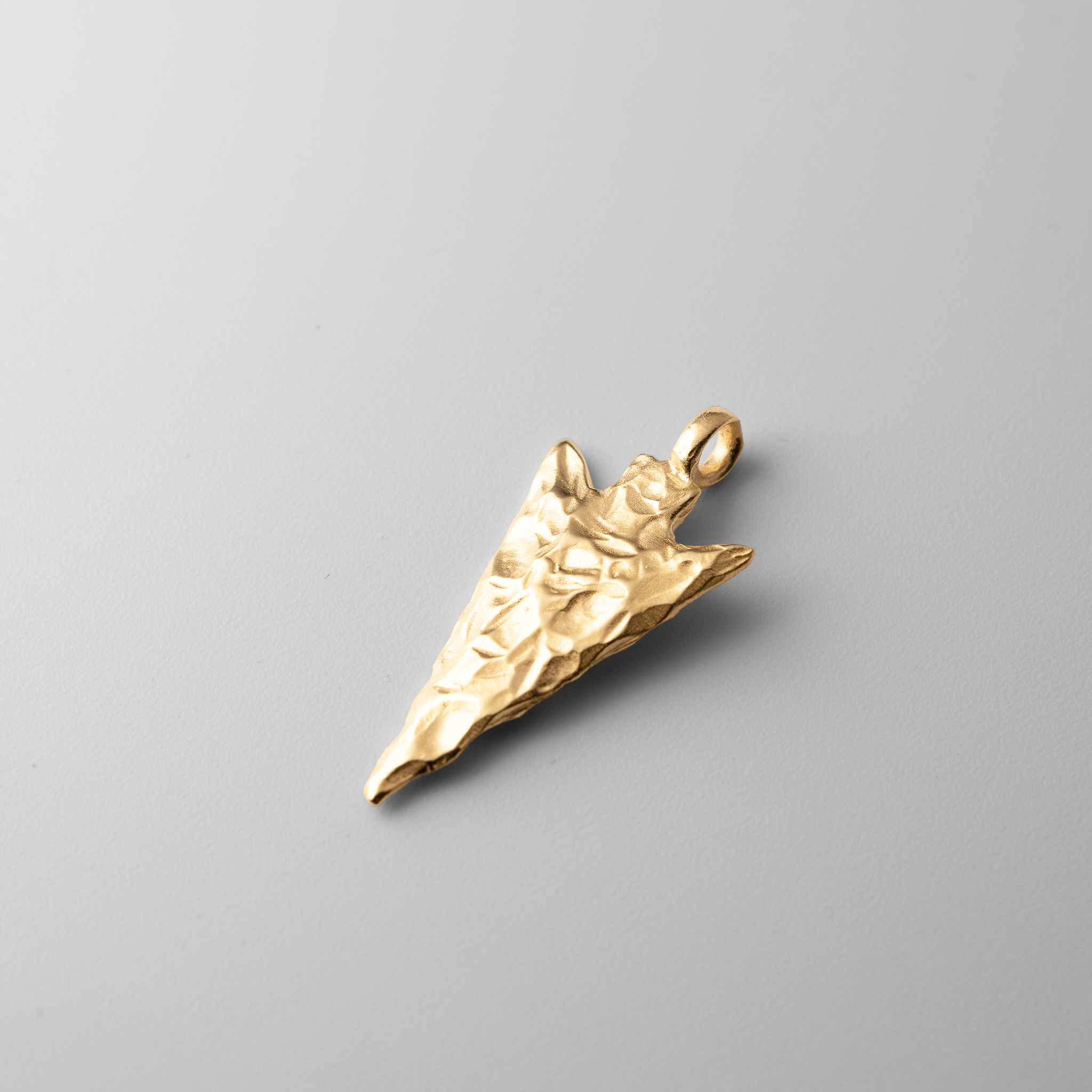 Gold Large 3-D Arrowhead Pendant - Model A0932 - Charlie & Co. Jewelry