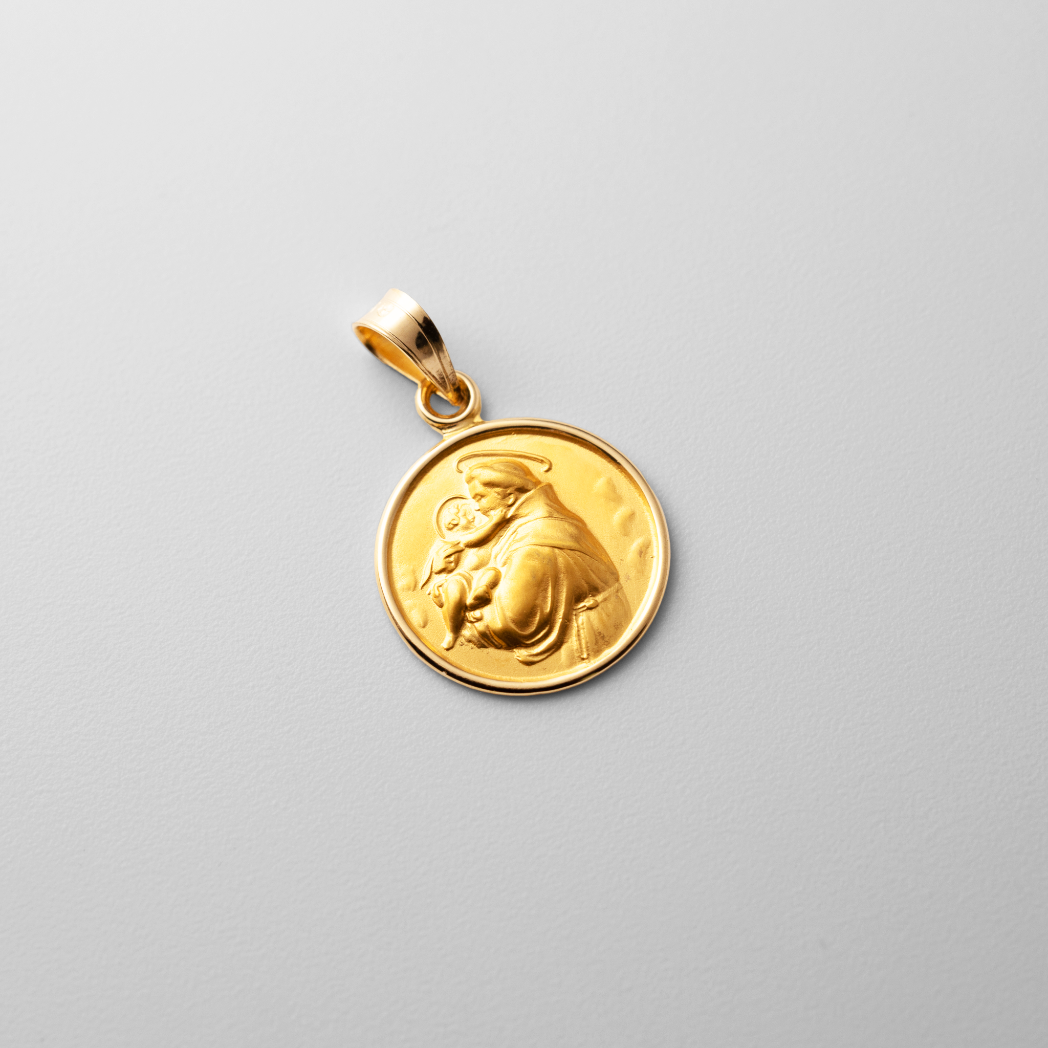 Gold St. Anthony Medal Pendant - Model XR2130 - Charlie & Co. Jewelry