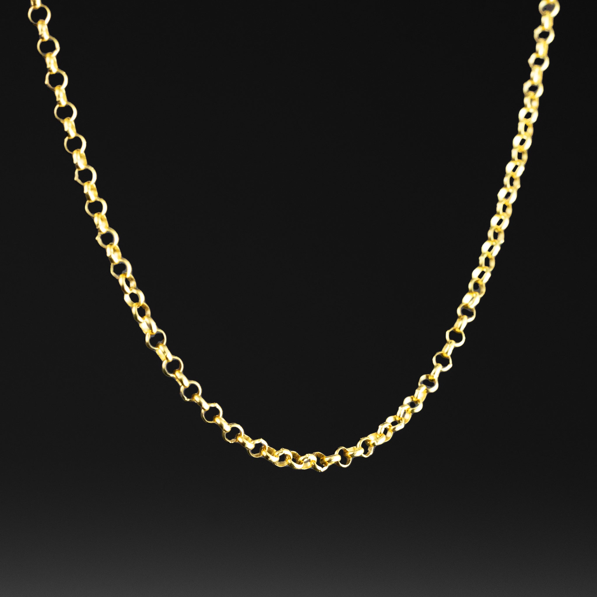 2.1mm Gold Round Rolo Cable Chain - Model 0225 - Charlie & Co. Jewelry