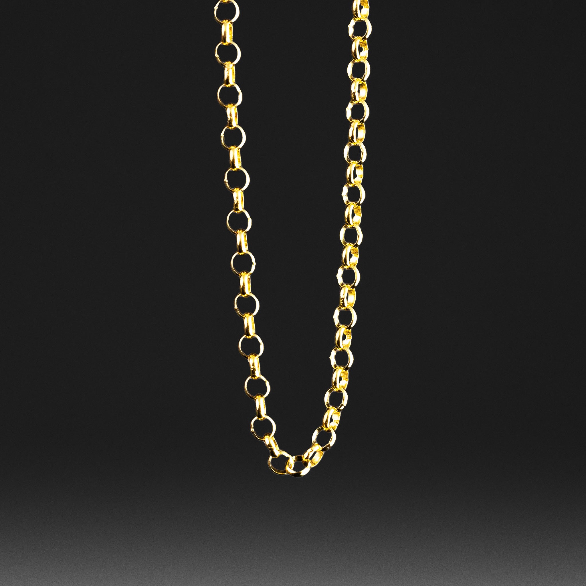 2.1mm Gold Round Rolo Cable Chain - Model 0225 - Charlie & Co. Jewelry