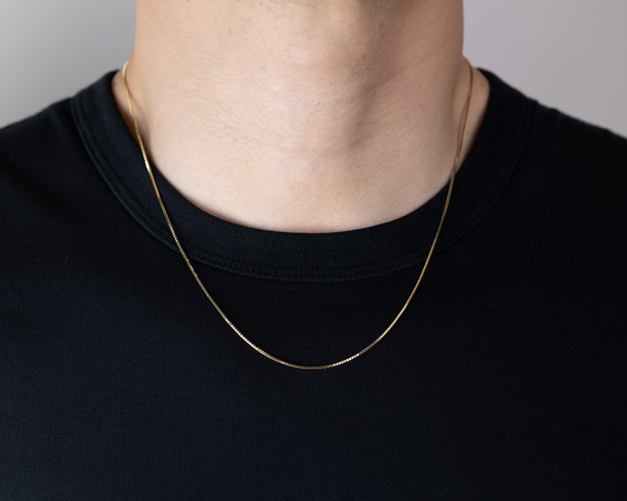 1mm Gold Box Chain - Model 0255 - Charlie & Co. Jewelry