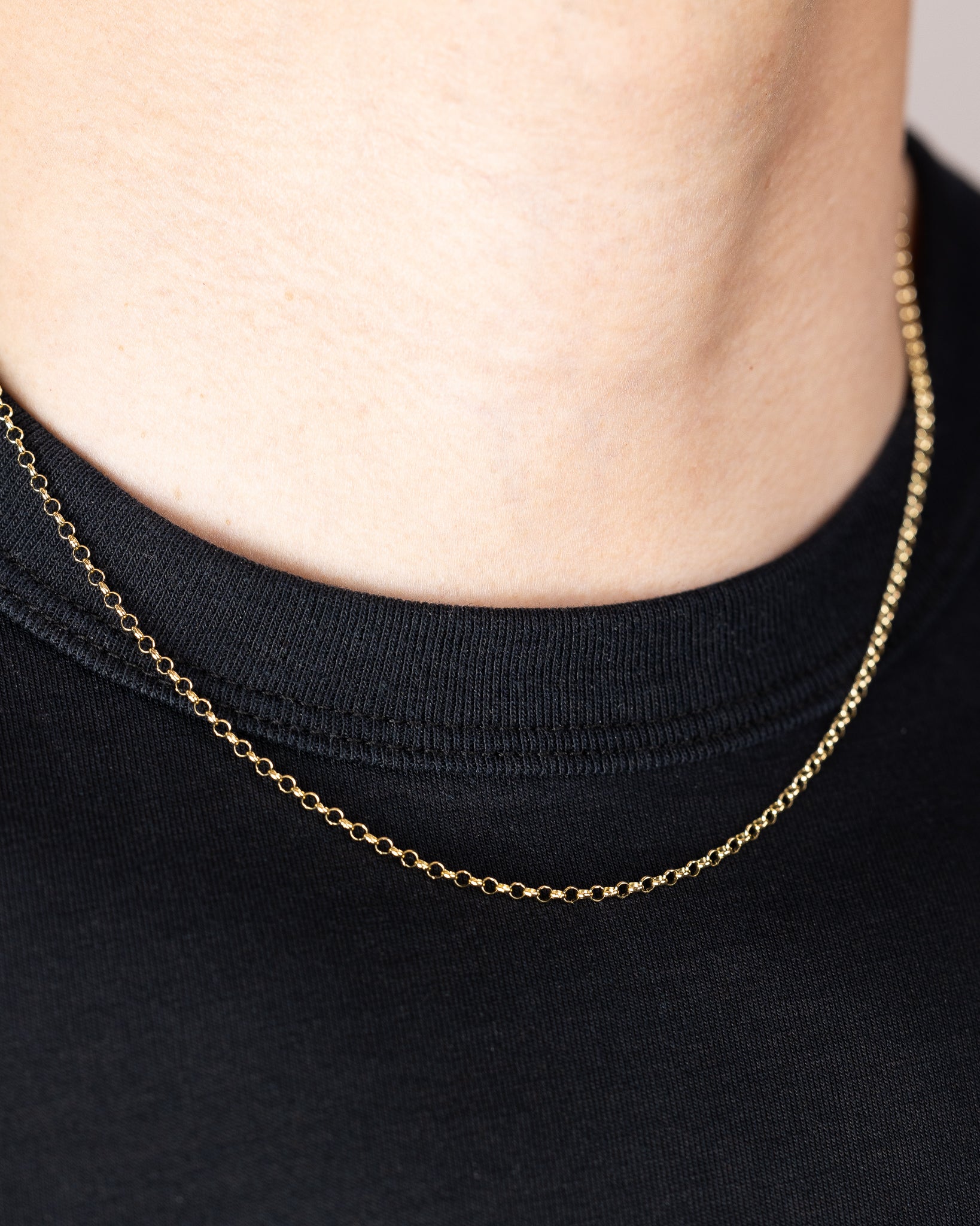 2.1mm Gold Round Rolo Cable Chain - Model 0225 - Charlie & Co. Jewelry