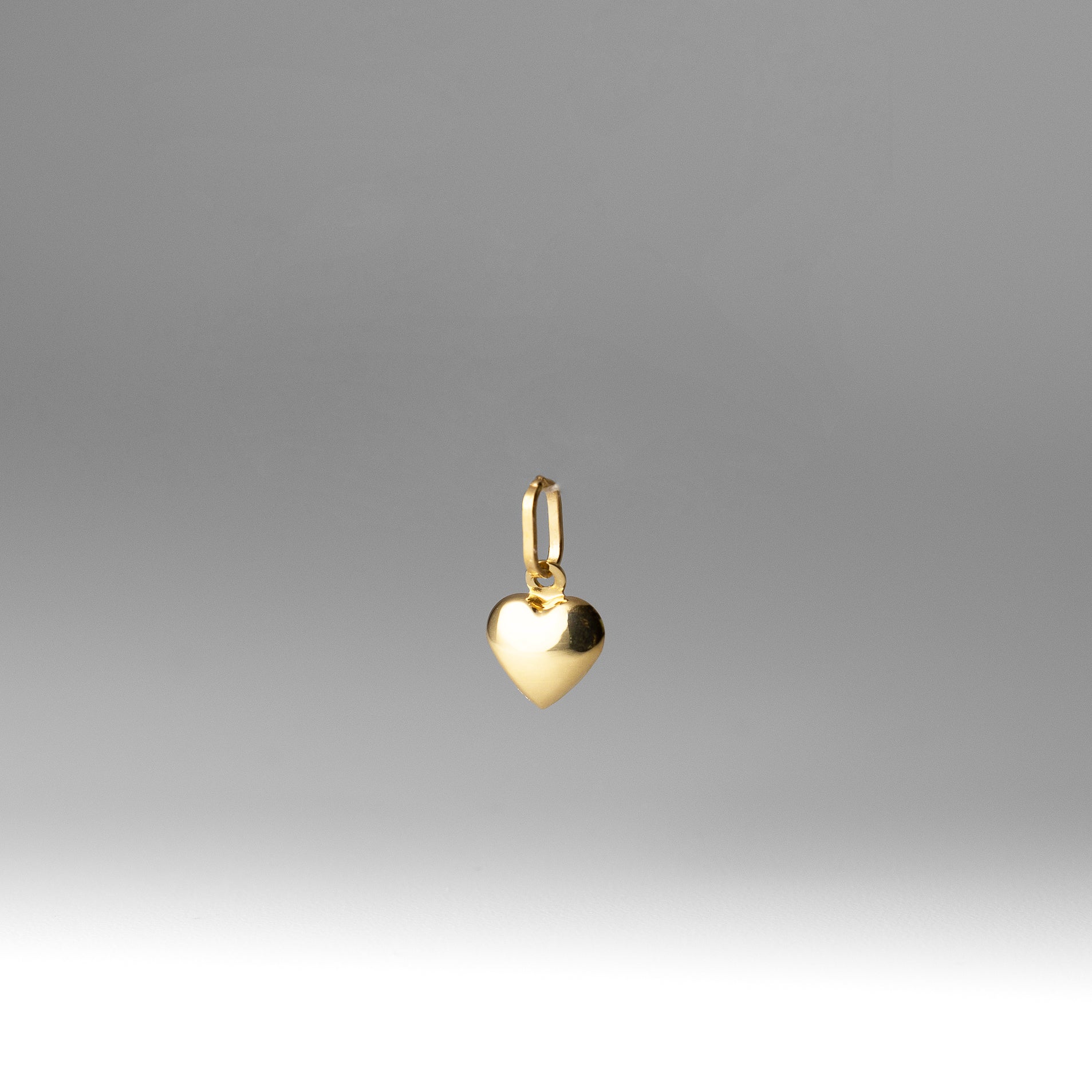 Gold 3D Puffed Heart Necklace Set For Her - Model YC1063 - Charlie & Co. Jewelry