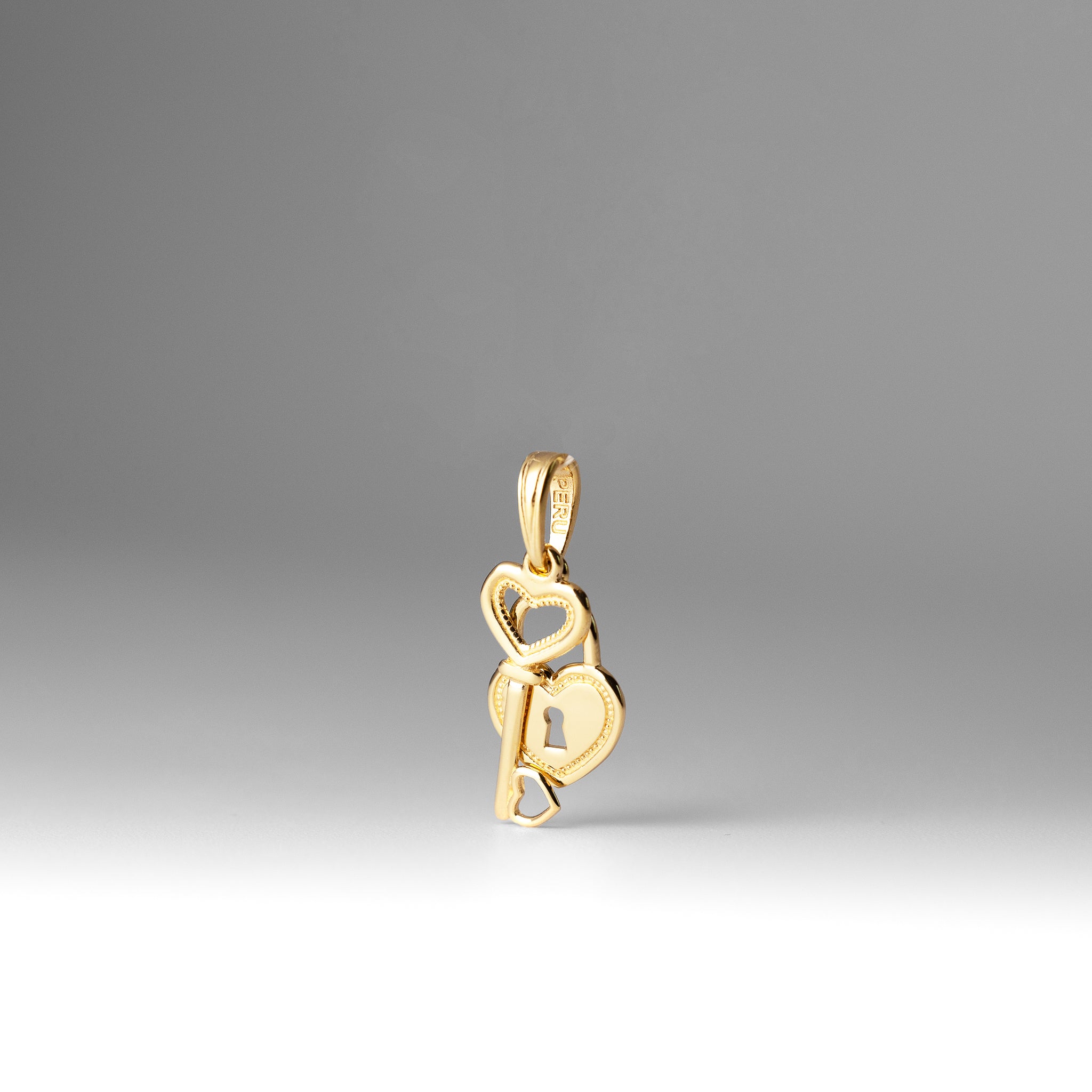 Gold Key to My Heart Pendant - Model K5150 - Charlie & Co. Jewelry