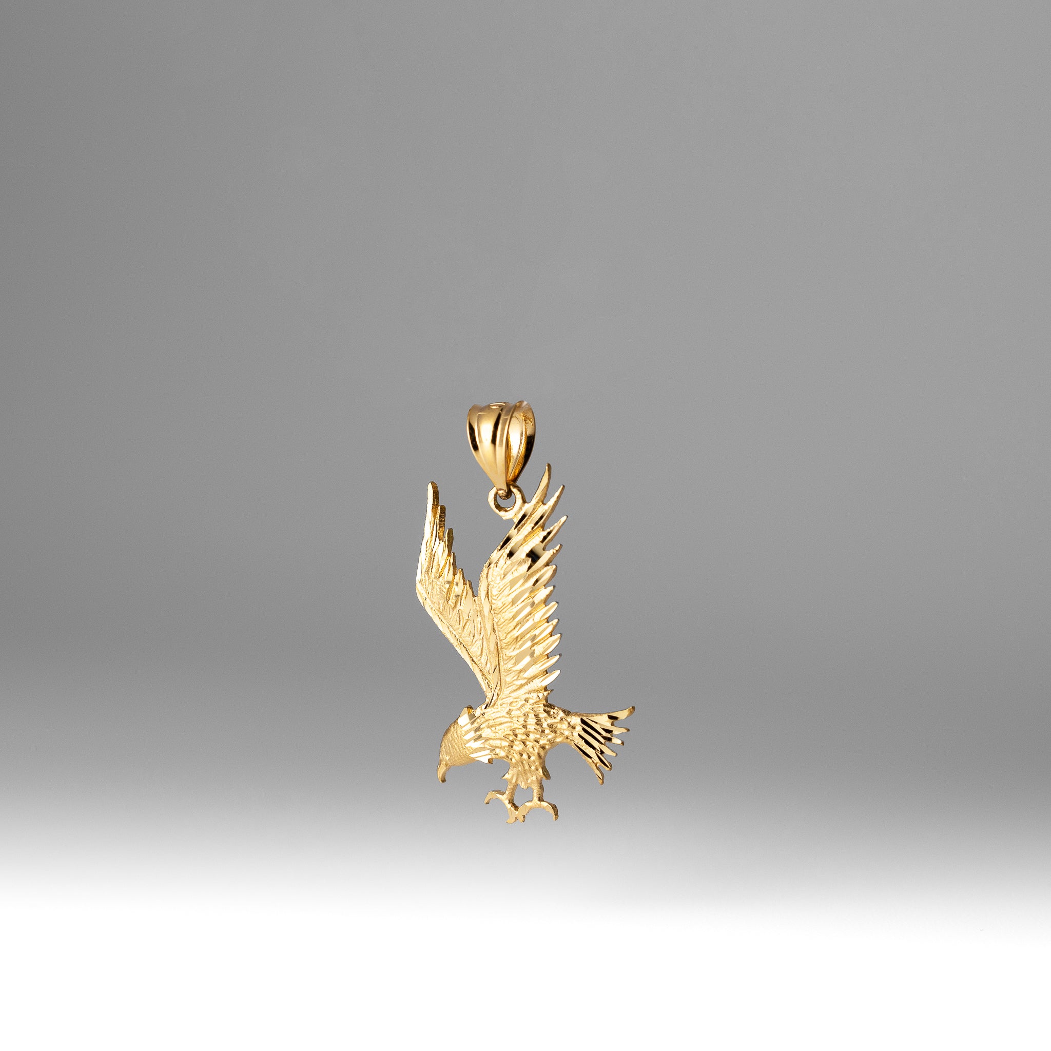 Gold Large Eagle Pendant - Model K6003 - Charlie & Co. Jewelry
