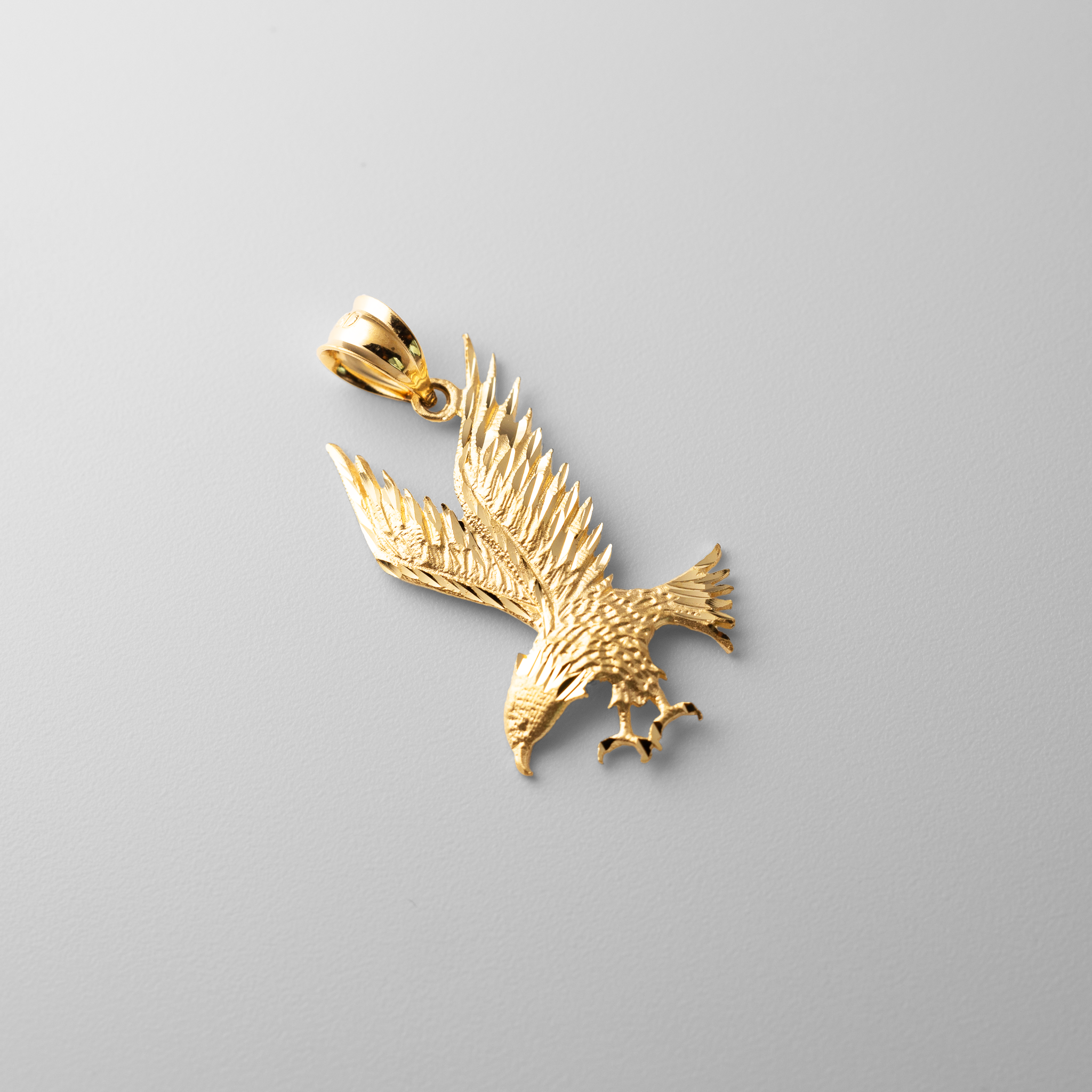 Gold Large Eagle Pendant - Model K6003 - Charlie & Co. Jewelry