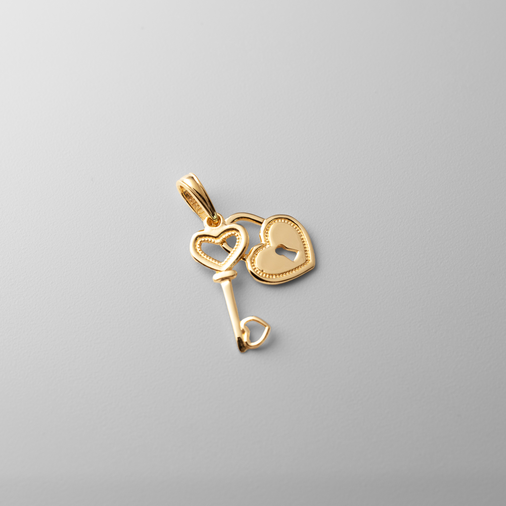 Gold Key to My Heart Pendant - Model K5150 - Charlie & Co. Jewelry