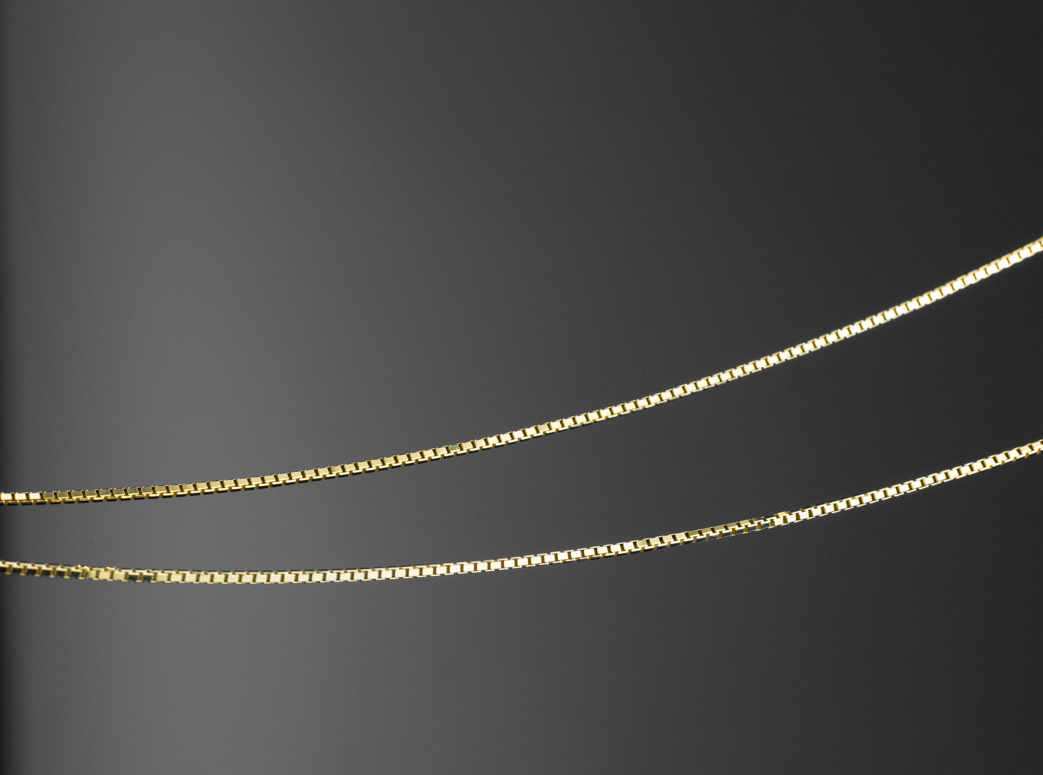 1mm Gold Box Chain - Model 0255 - Charlie & Co. Jewelry