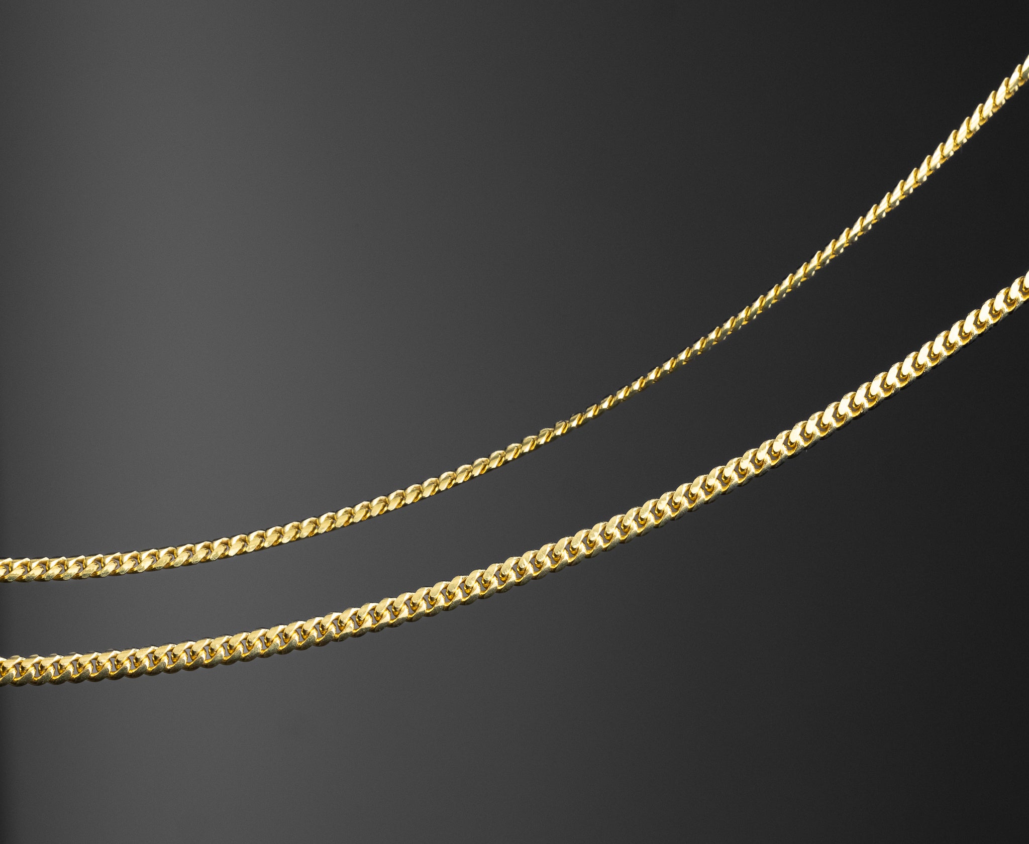 2mm Gold Solid Miami Cuban Chain - Model 0522 - Charlie & Co. Jewelry