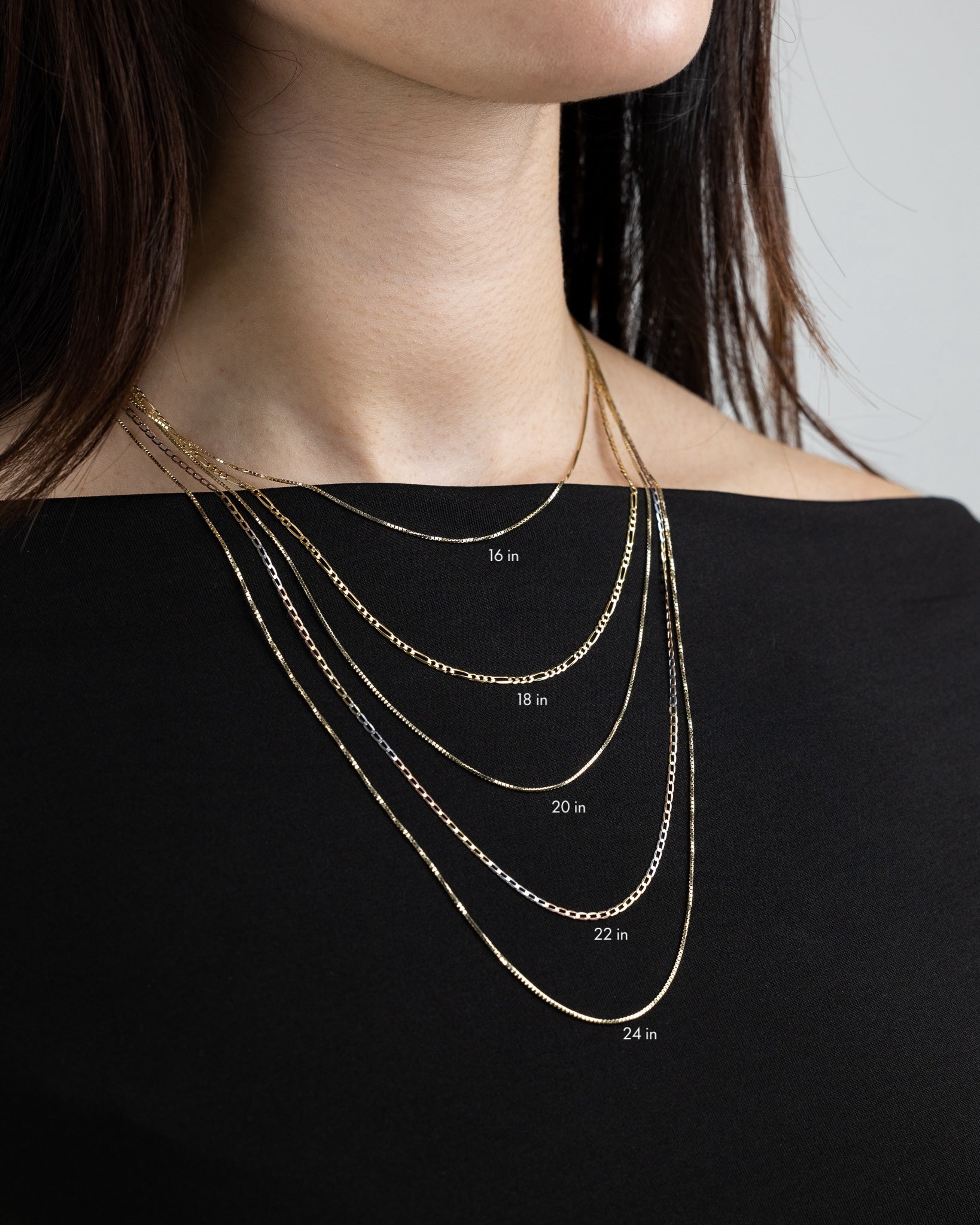 1mm Solid White Gold Box Chain - Model 0259 - Charlie & Co. Jewelry