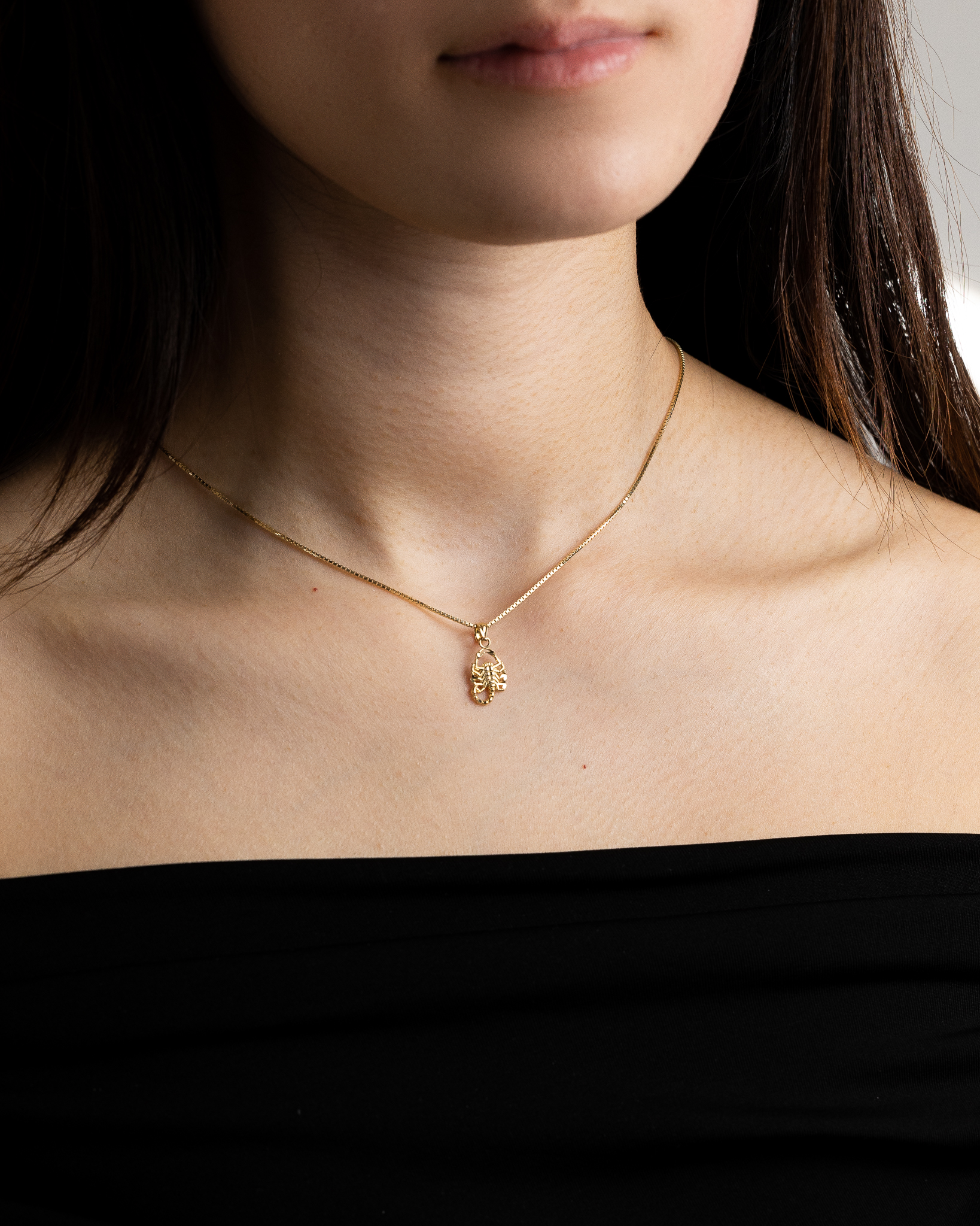 Gold Small Scorpion Pendant - Model 1587 - Charlie & Co. Jewelry
