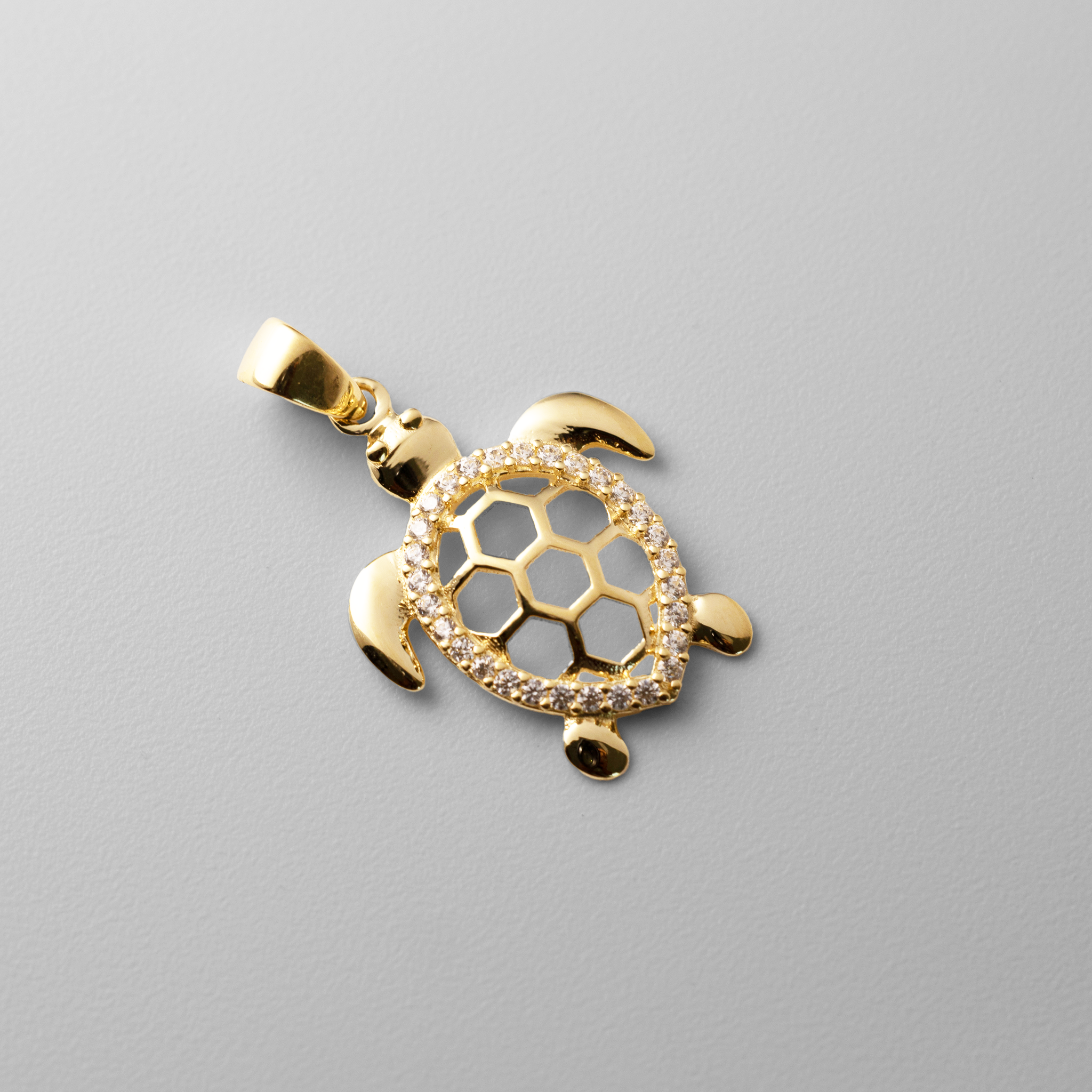 Gold Turtle Pendant - Model 2331 - Charlie & Co. Jewelry