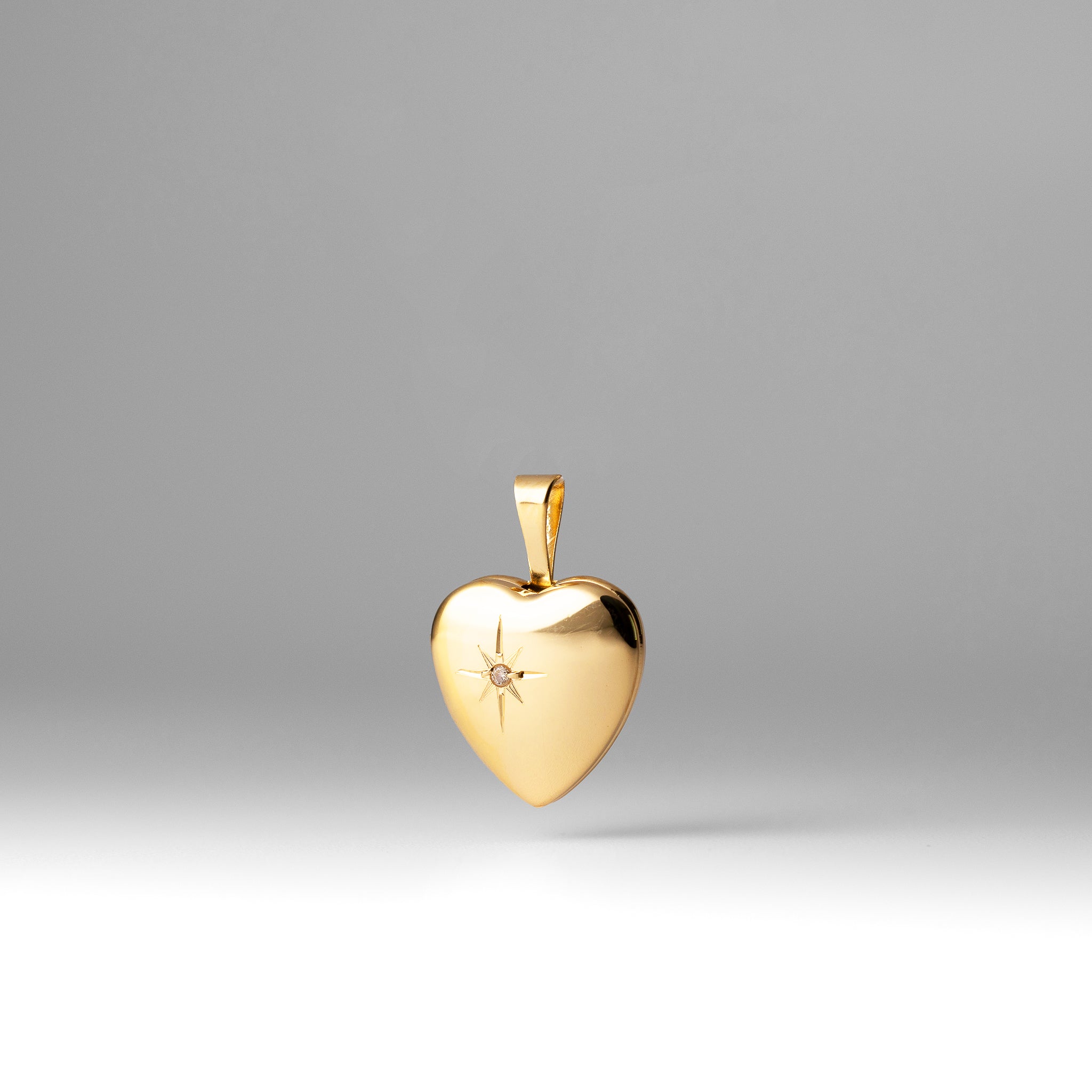 Gold Heart Locket Pendant - Model 0622 - Charlie & Co. Jewelry