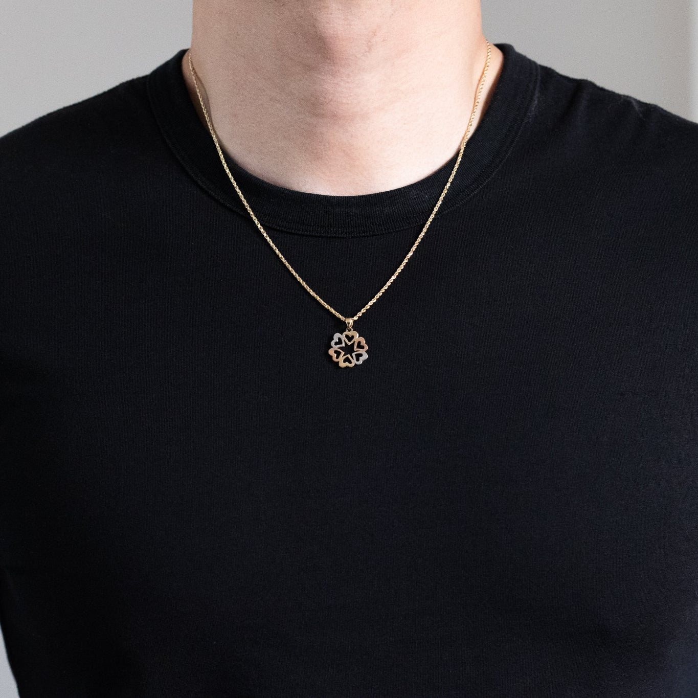 Dainty Gold Six Hearts Pendant - Model 2386 - Charlie & Co. Jewelry