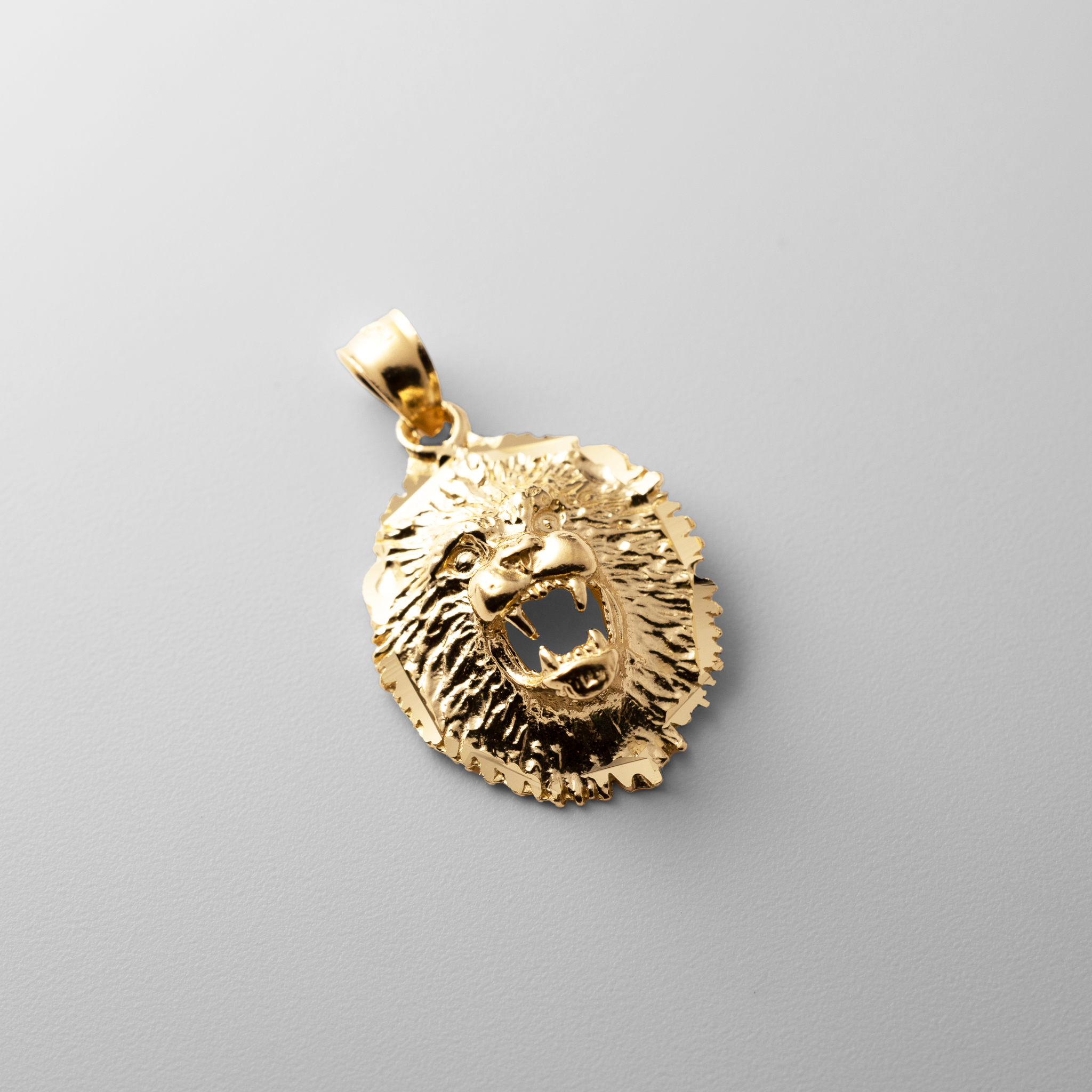 Roaring Lion Solid Gold Pendant - Charlie & Co. Jewelry