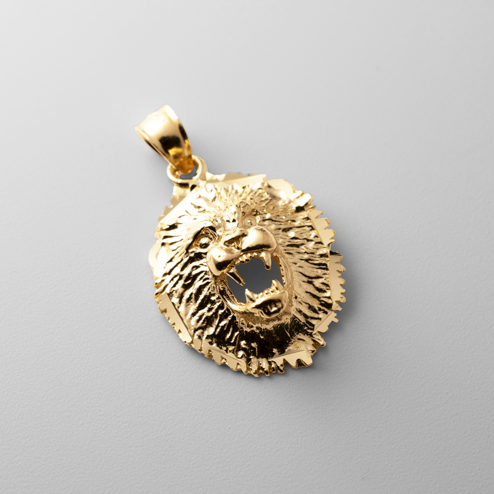 Roaring Lion Solid Gold Pendant - Charlie & Co. Jewelry