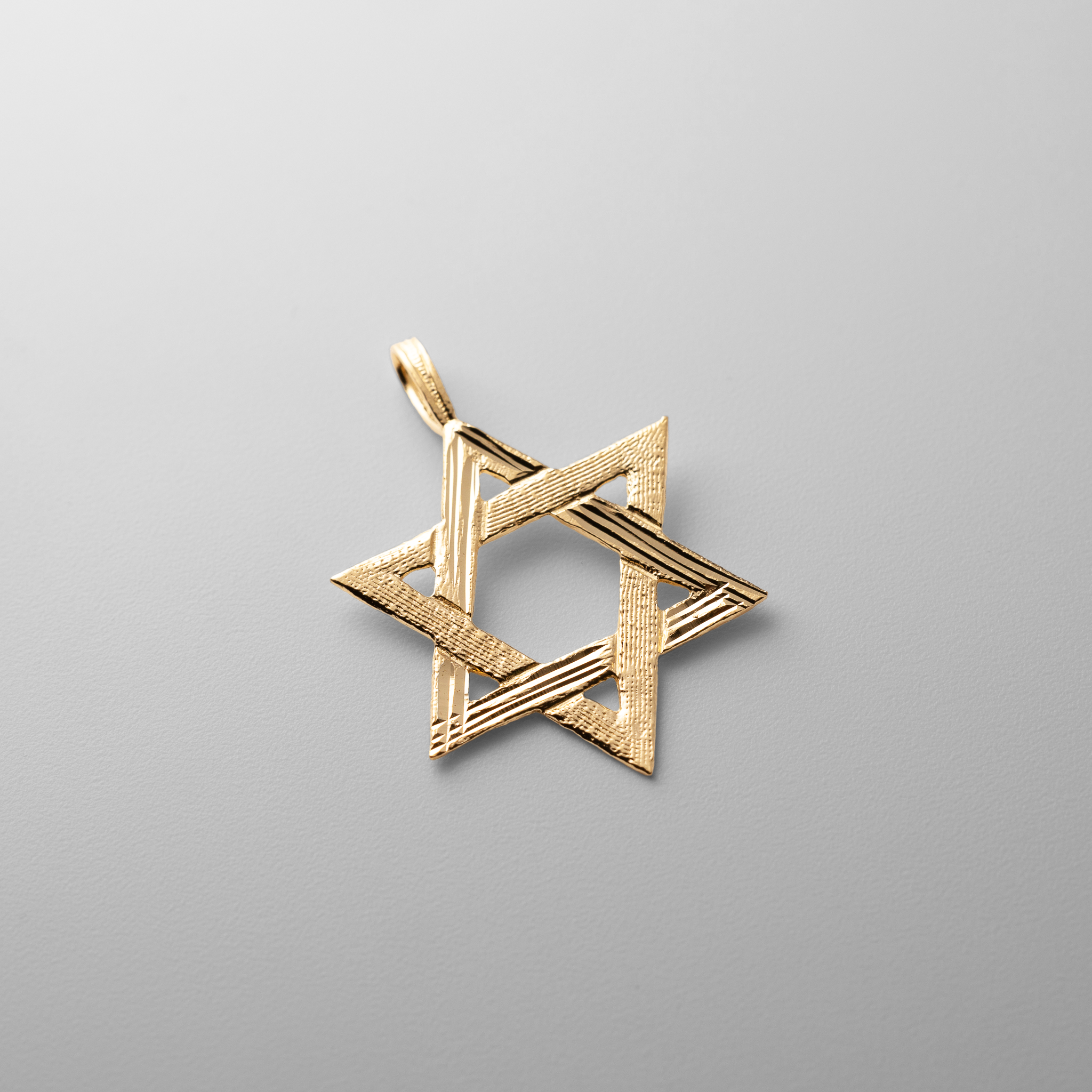 Gold The Star of David Large Pendant - Charlie & Co. Jewelry