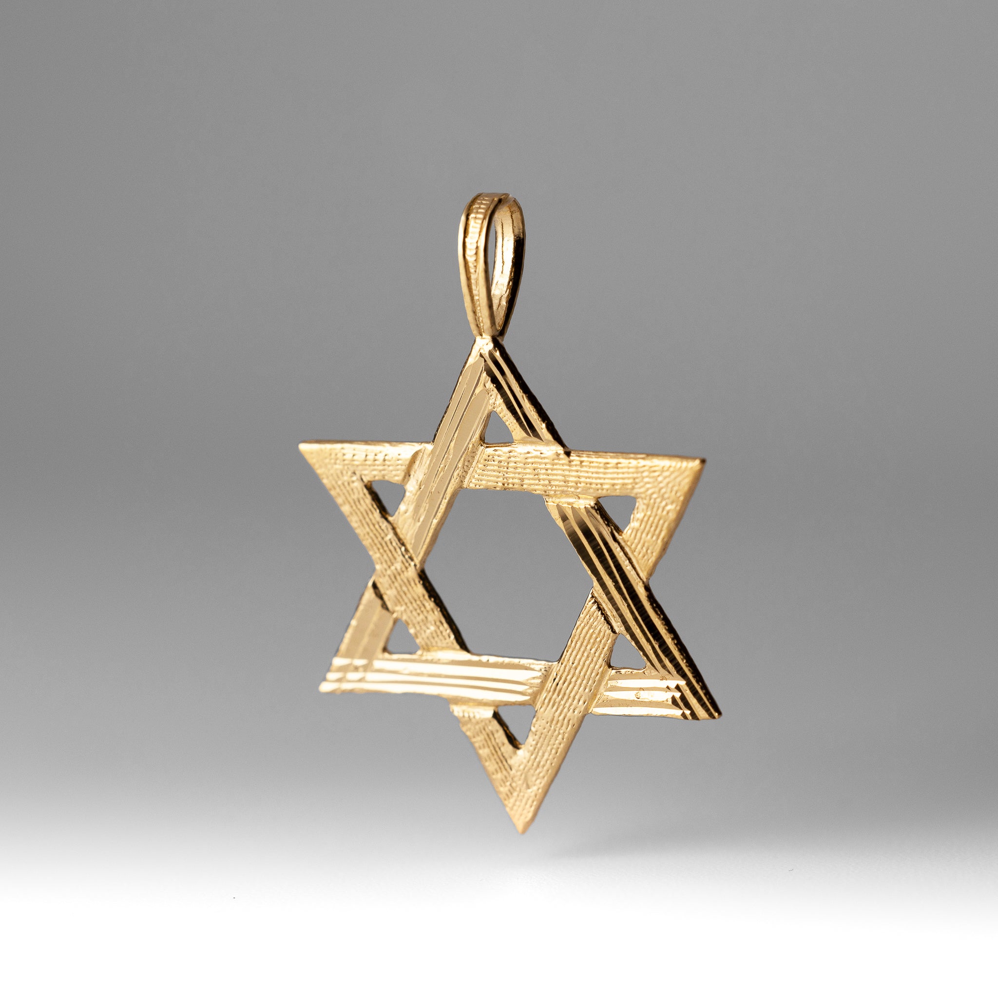 Gold The Star of David Large Pendant - Charlie & Co. Jewelry
