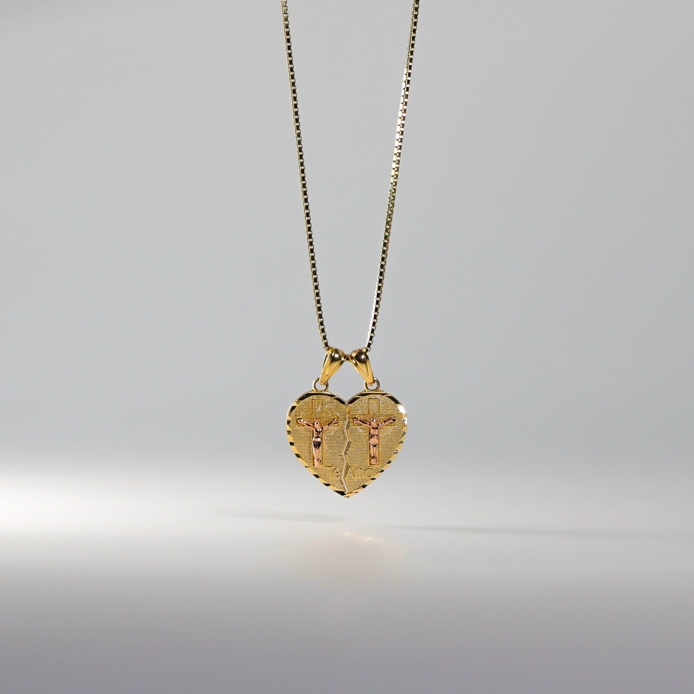 Pure At Heart Gold Cross & Jesus Pendant - Charlie & Co. Jewelry